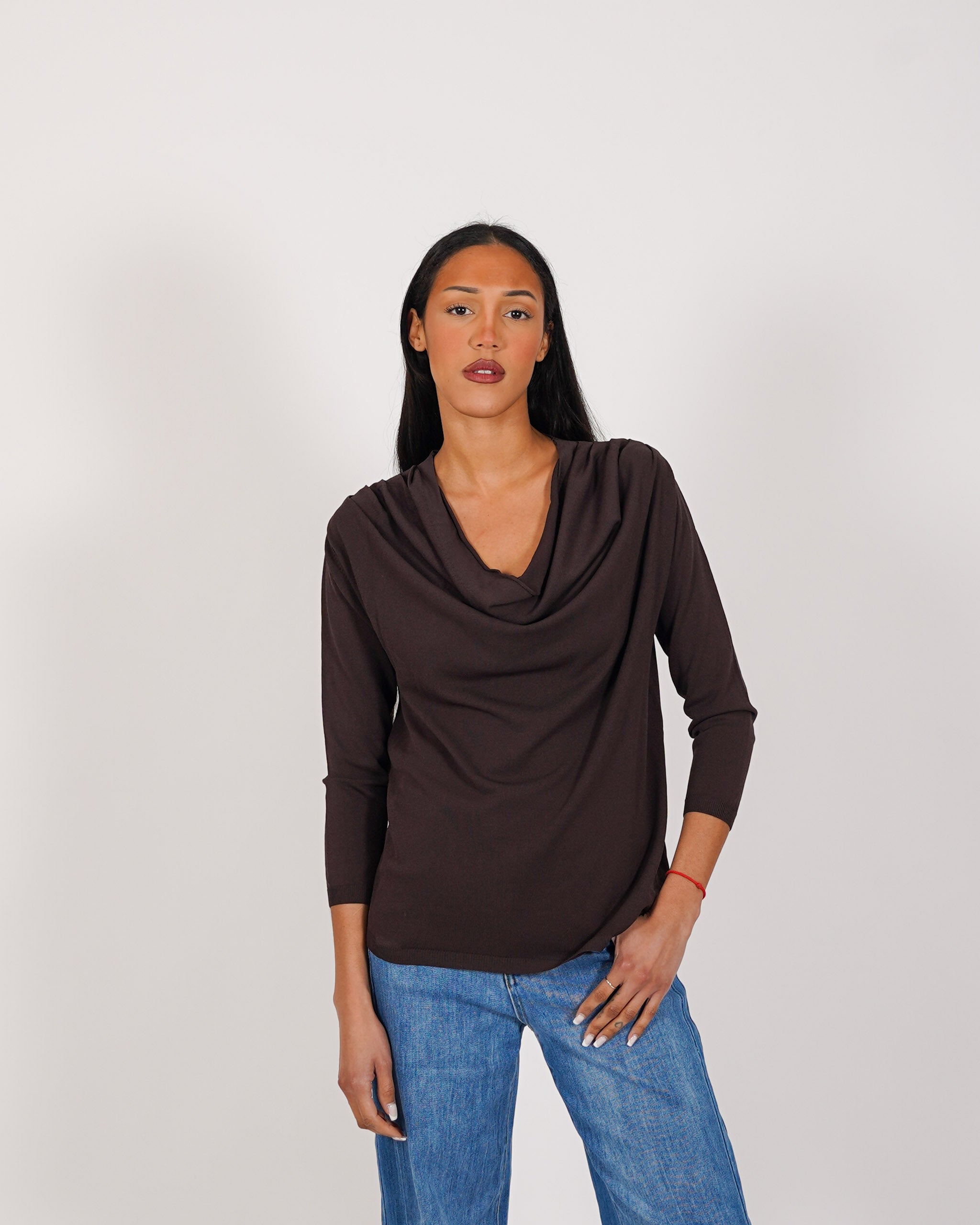 Maglia scollo gronda in mano viscosa - Ferula