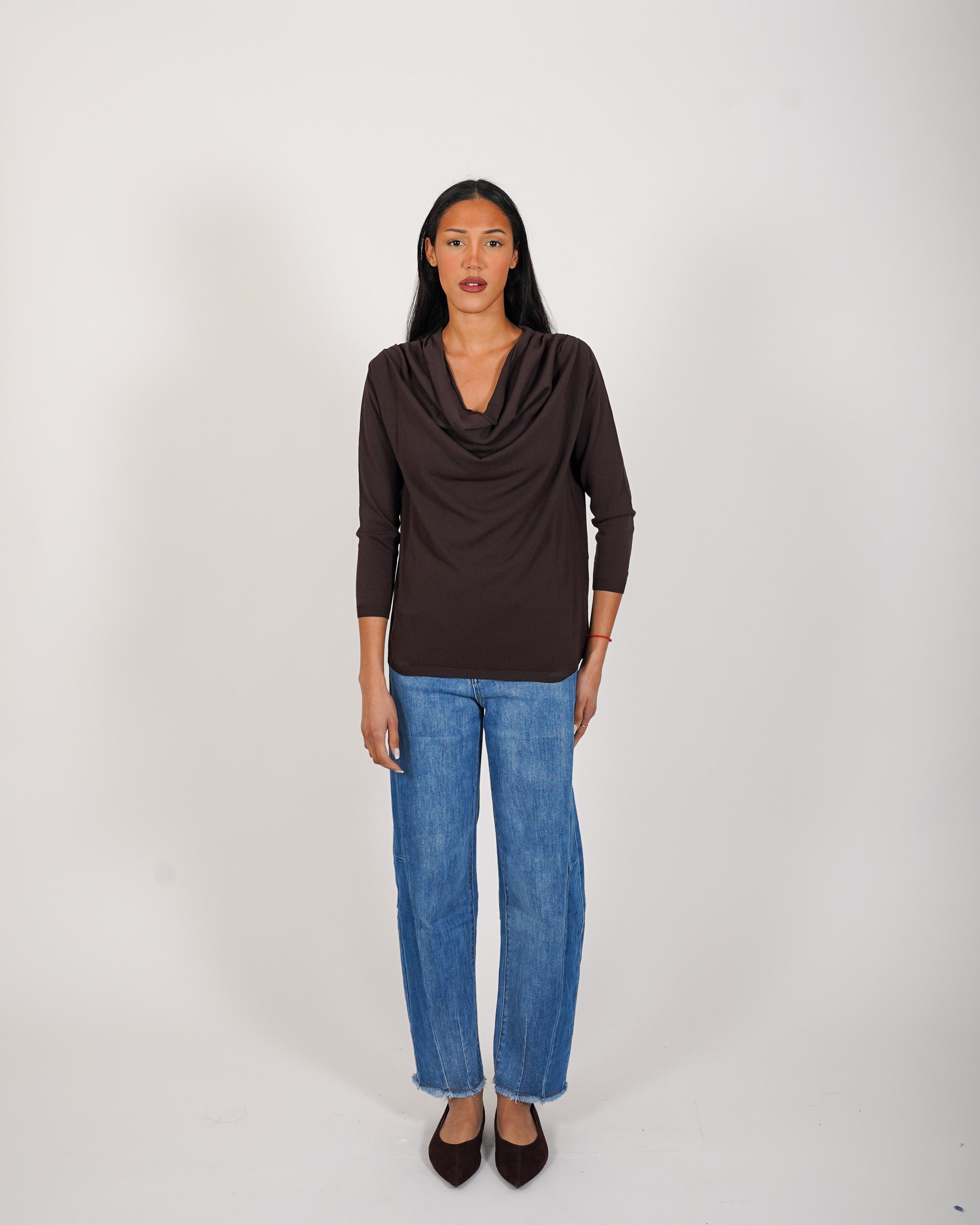 Maglia scollo gronda in mano viscosa - Ferula