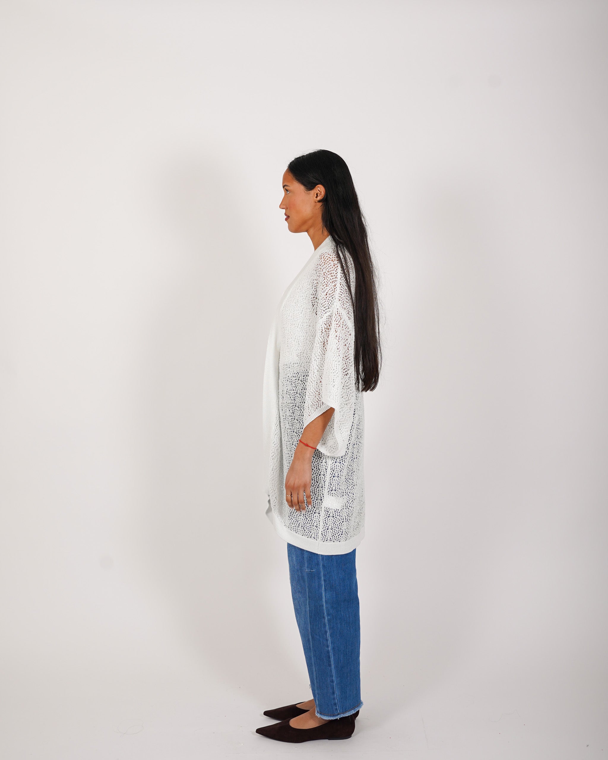 Kimono over in macramè di viscosa - Falaride