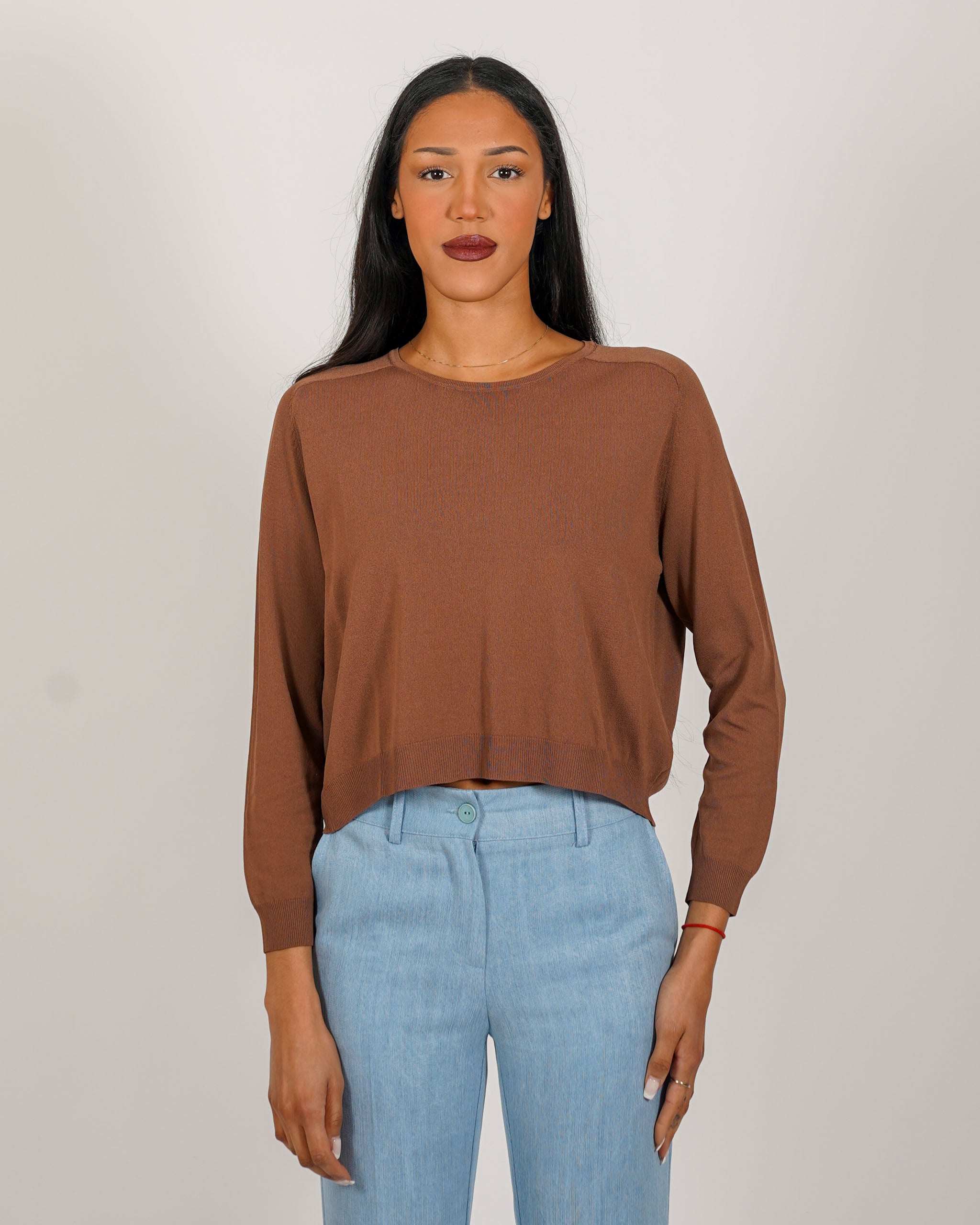 Maglia girocollo in mano viscosa - Fermilde