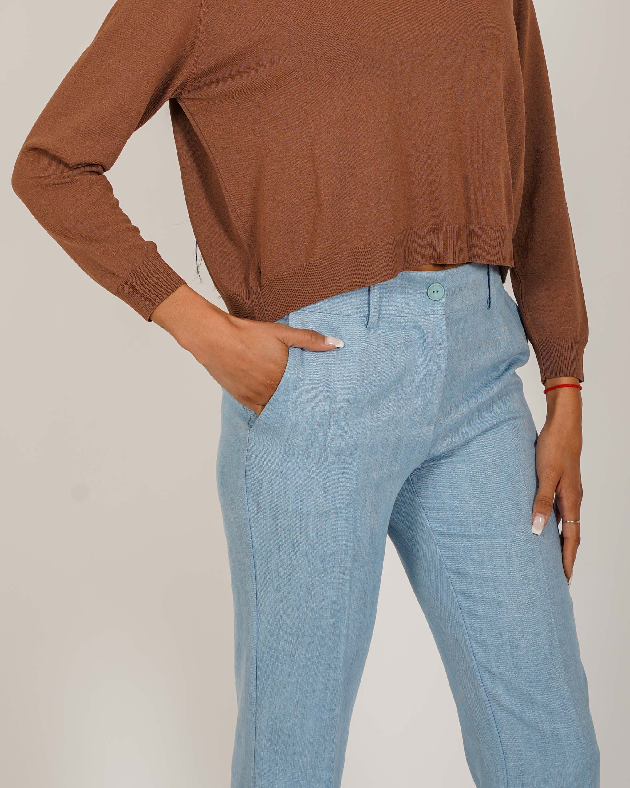 Maglia girocollo in mano viscosa - Fermilde