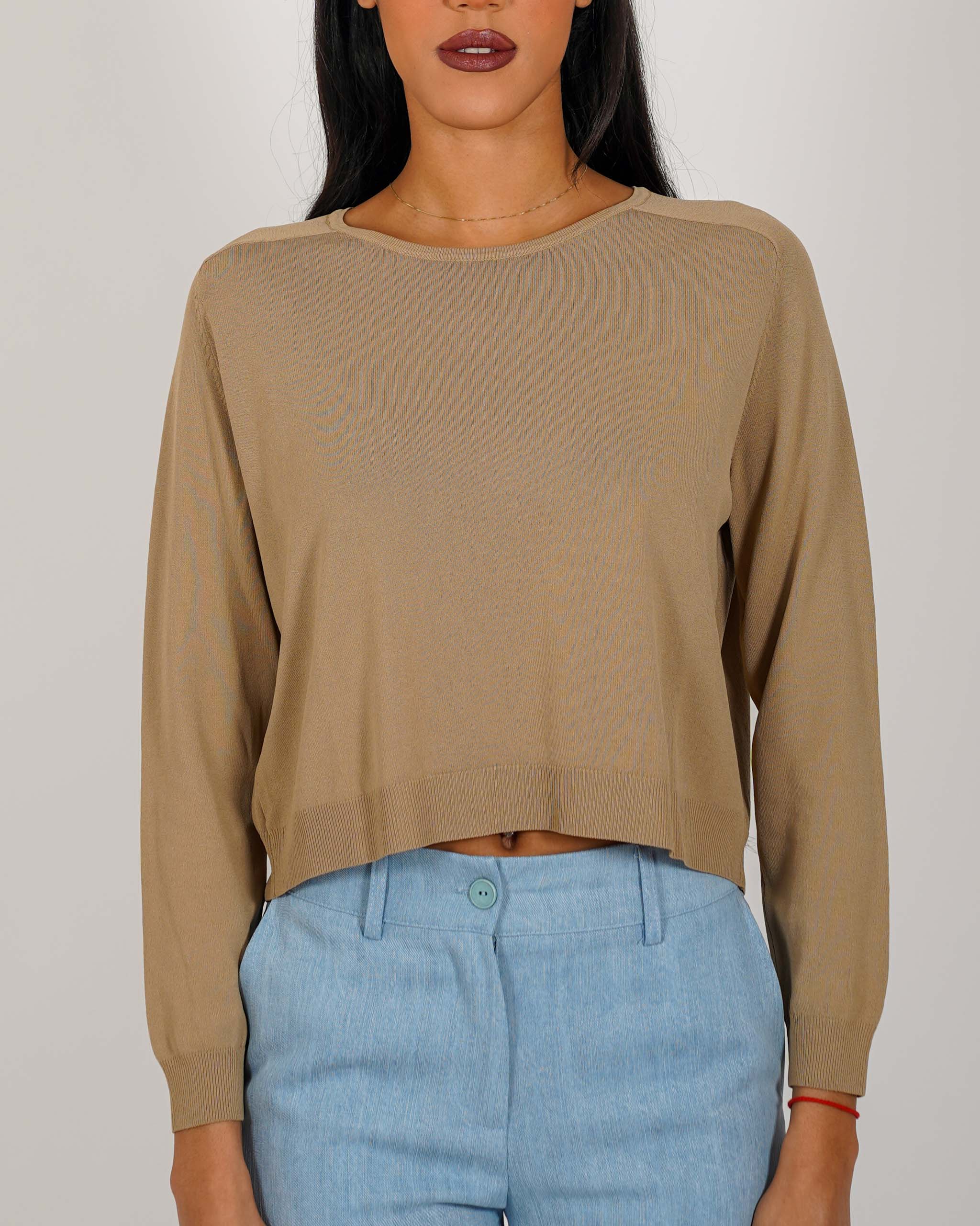 Maglia girocollo in mano viscosa - Fermilde