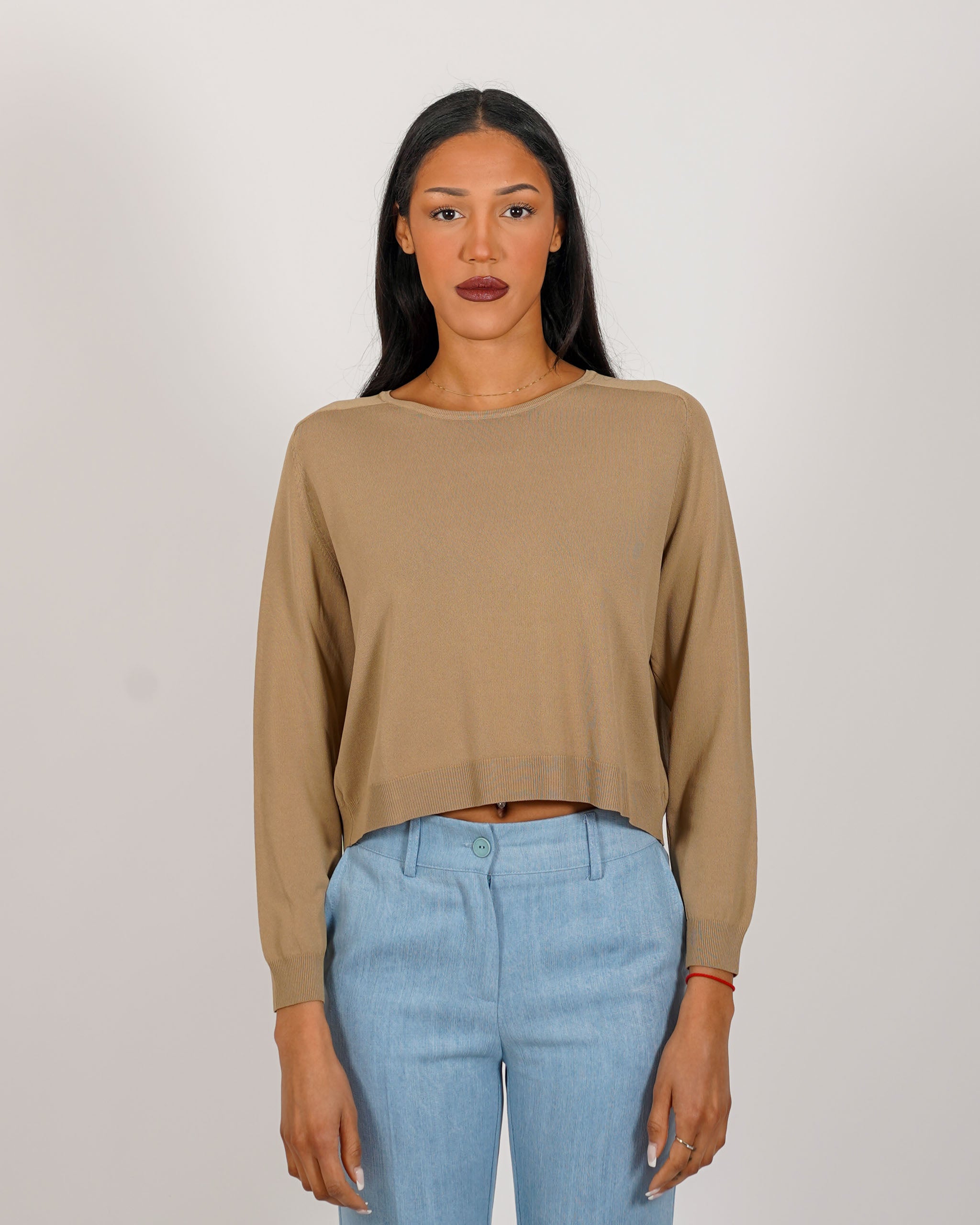 Maglia girocollo in mano viscosa - Fermilde