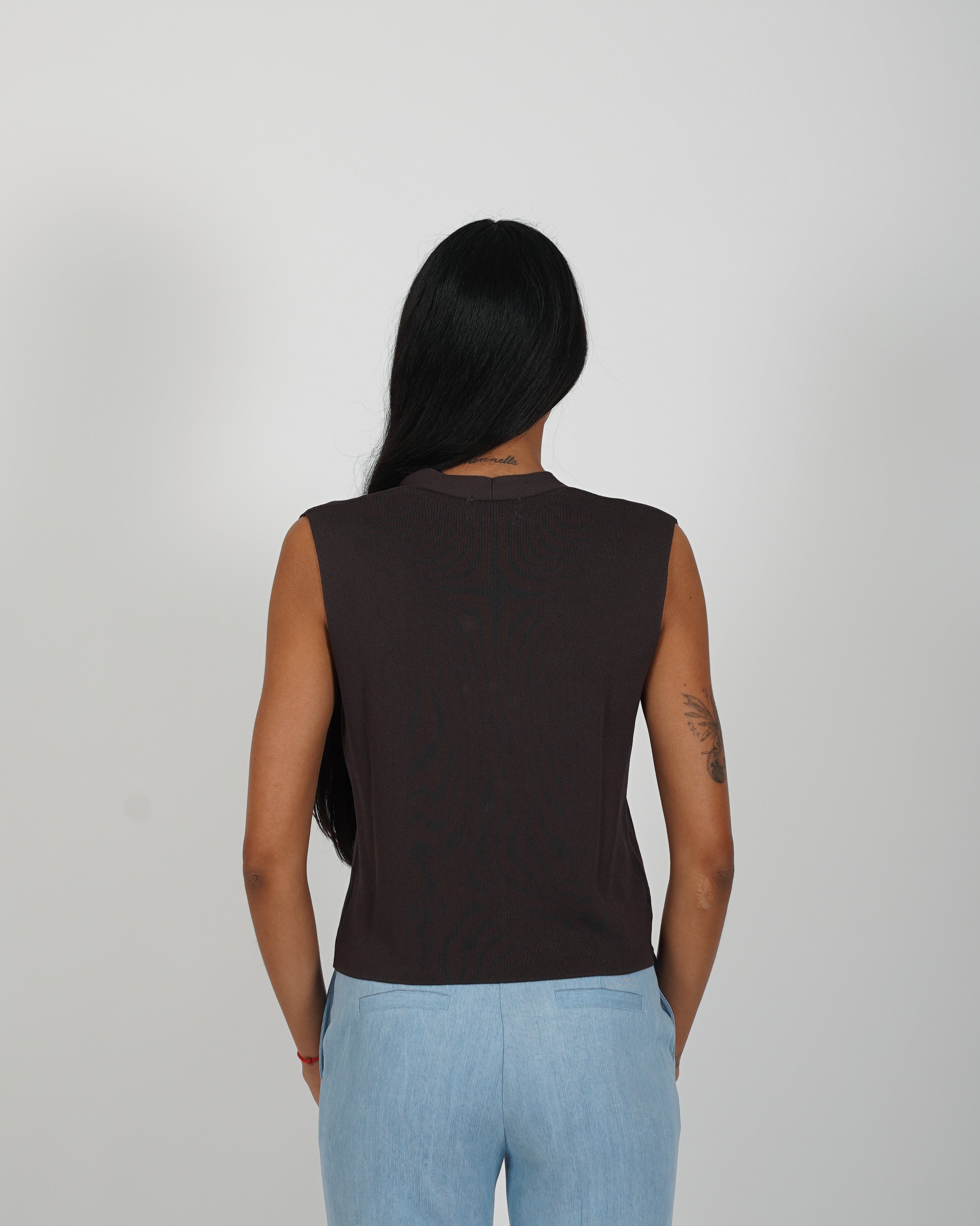 Gilet monopetto in mano viscosa - Macedonia