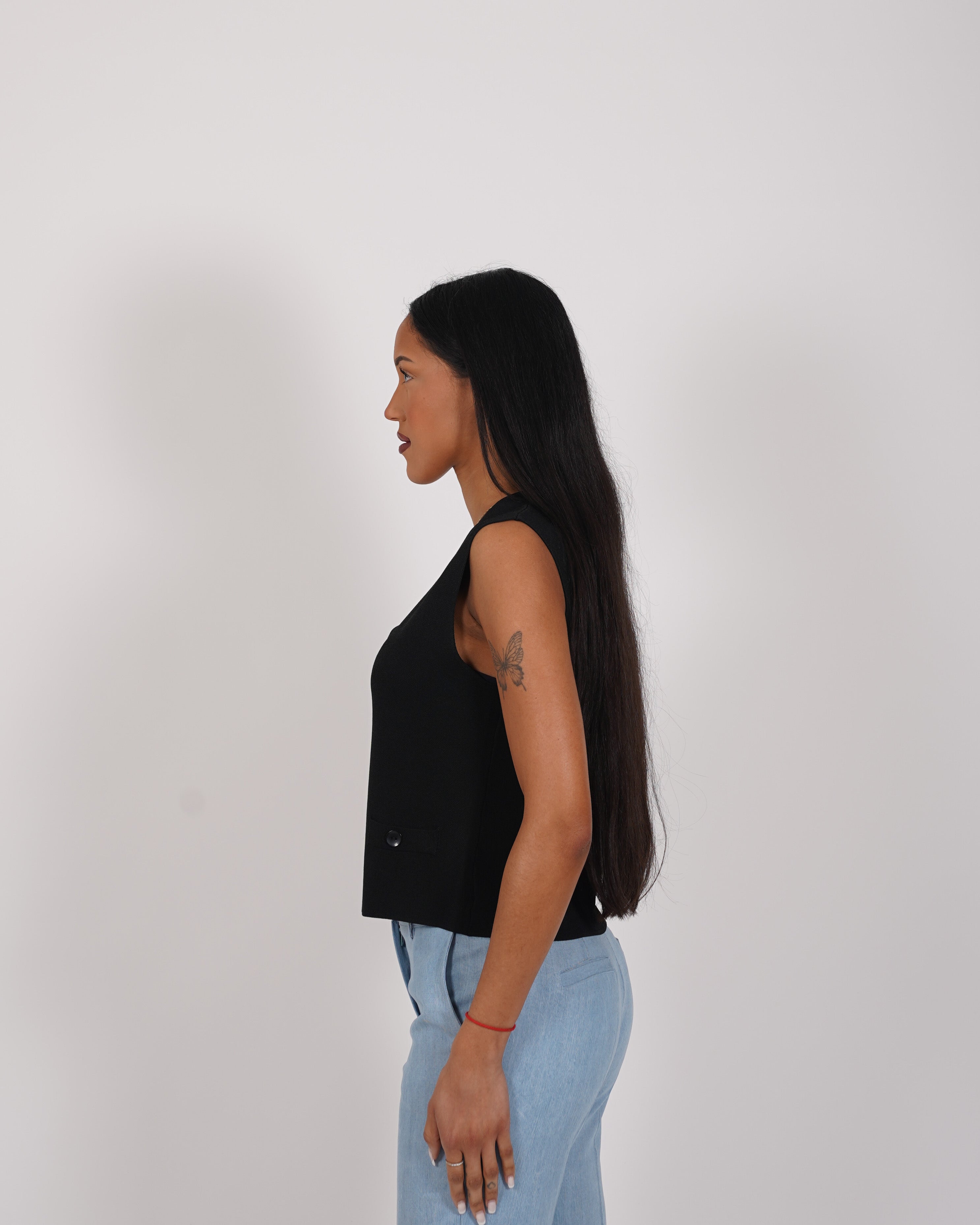 Gilet monopetto in mano viscosa - Macedonia