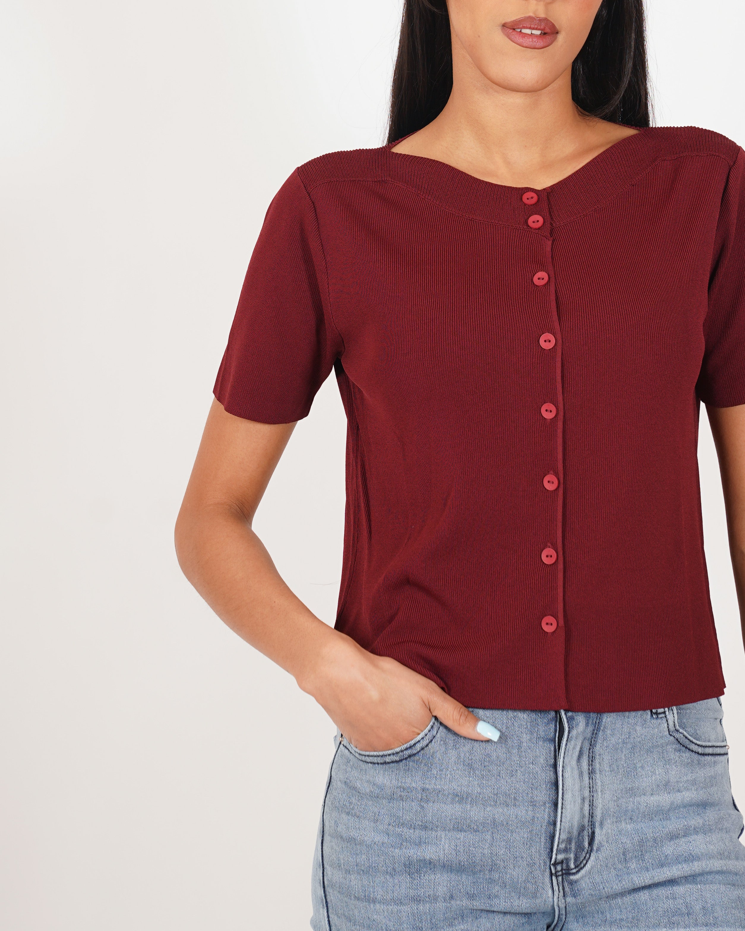 Cardigan in maglia con bottoni tono su tono - Maida