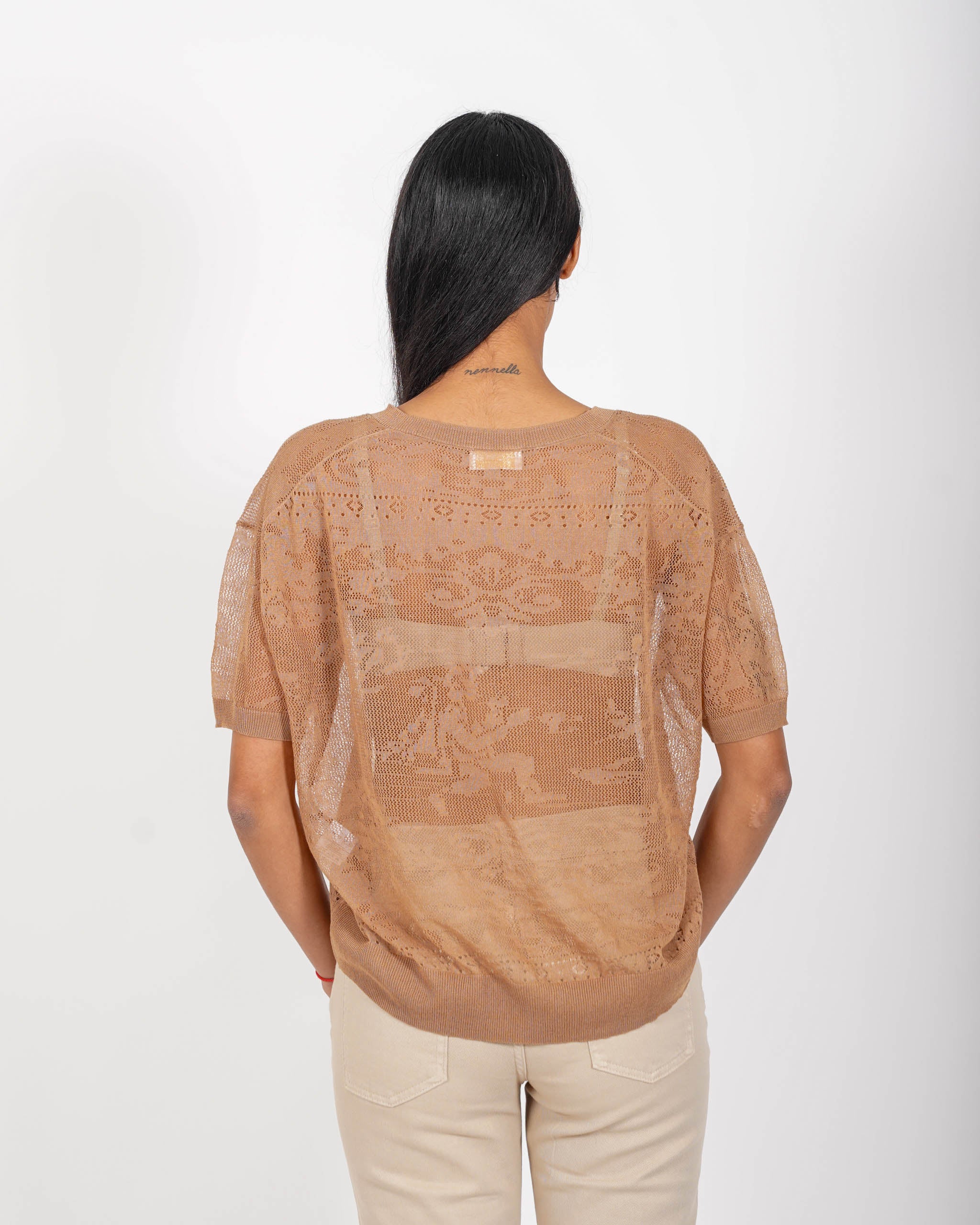 Maglia scollo a v in filo di viscosa- Matrona