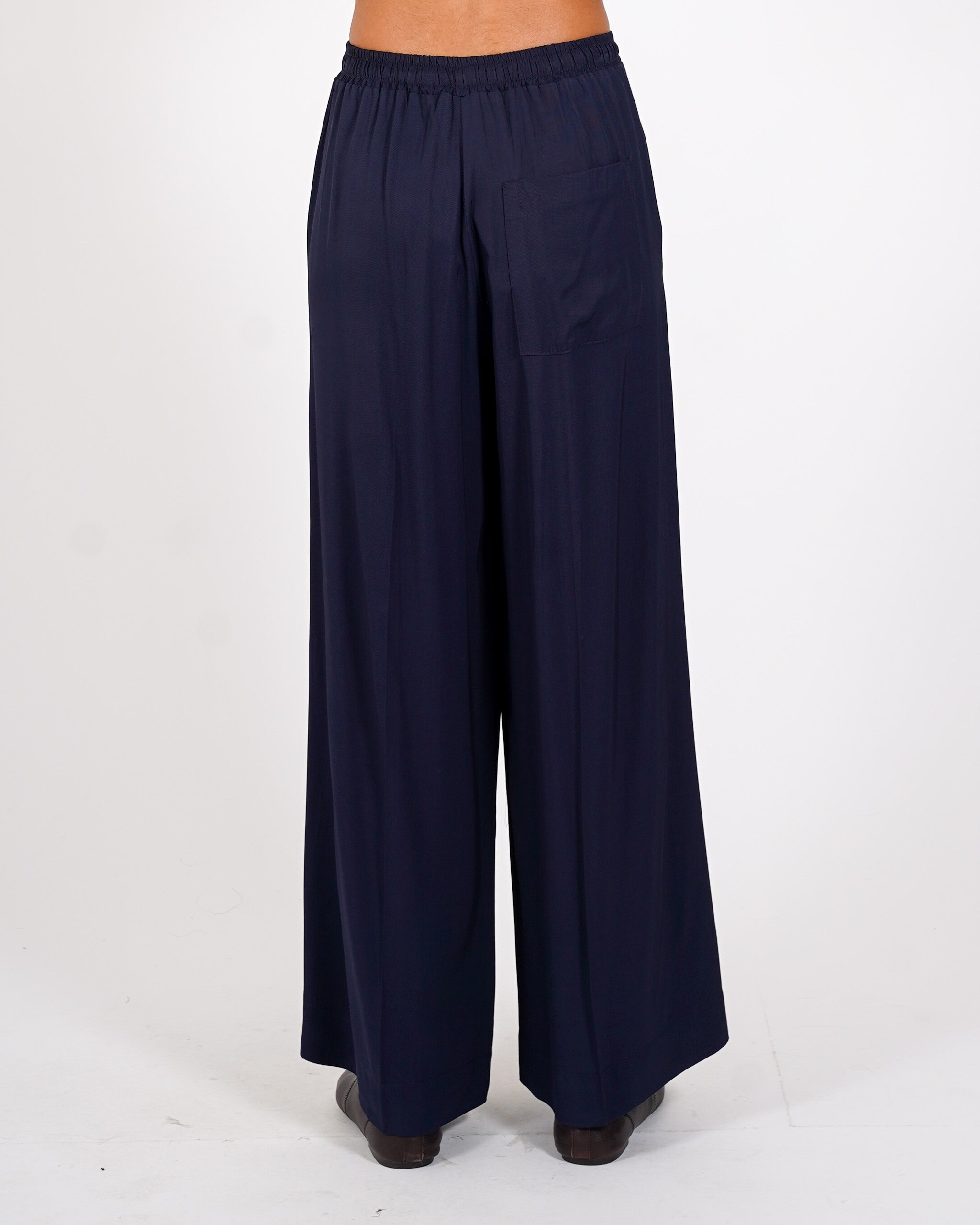 Pantaloni felpa con baschina e gamba larga - Gandolfa