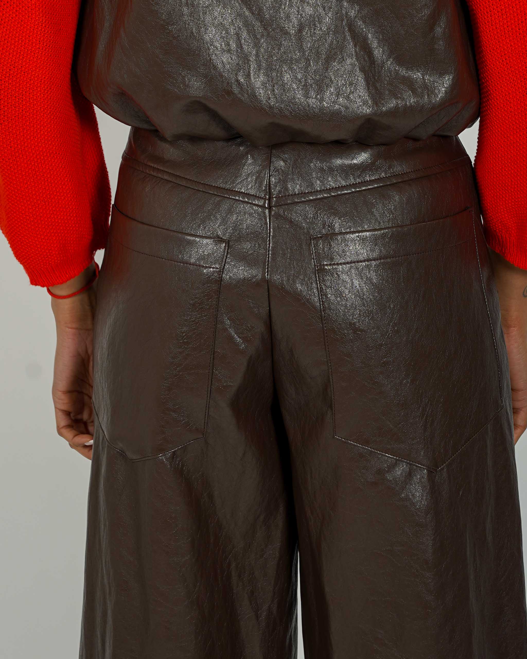 Gilet over in ecopelle stropicciata - Paladina