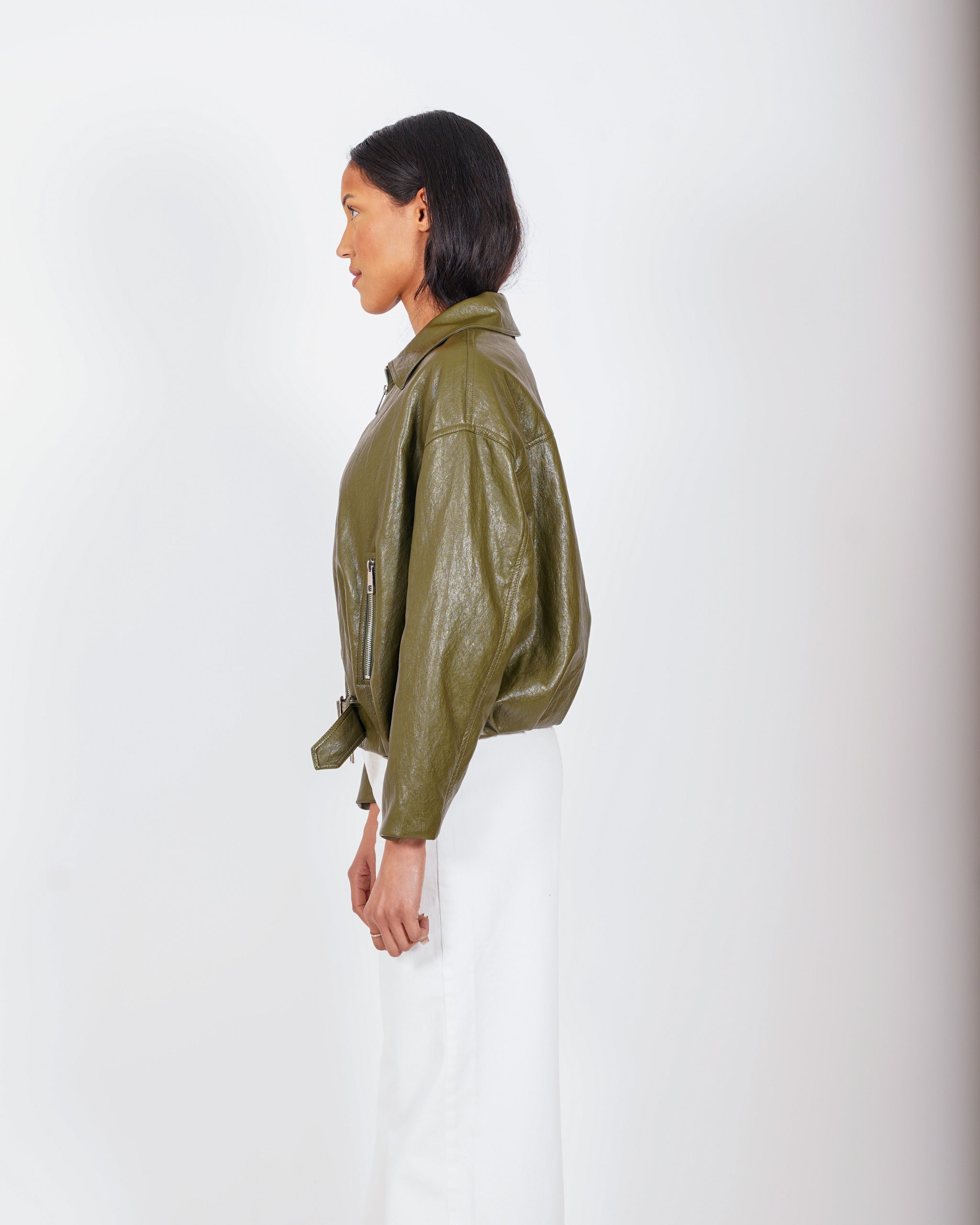 Bomber in ecopelle stropicciata - Palestina