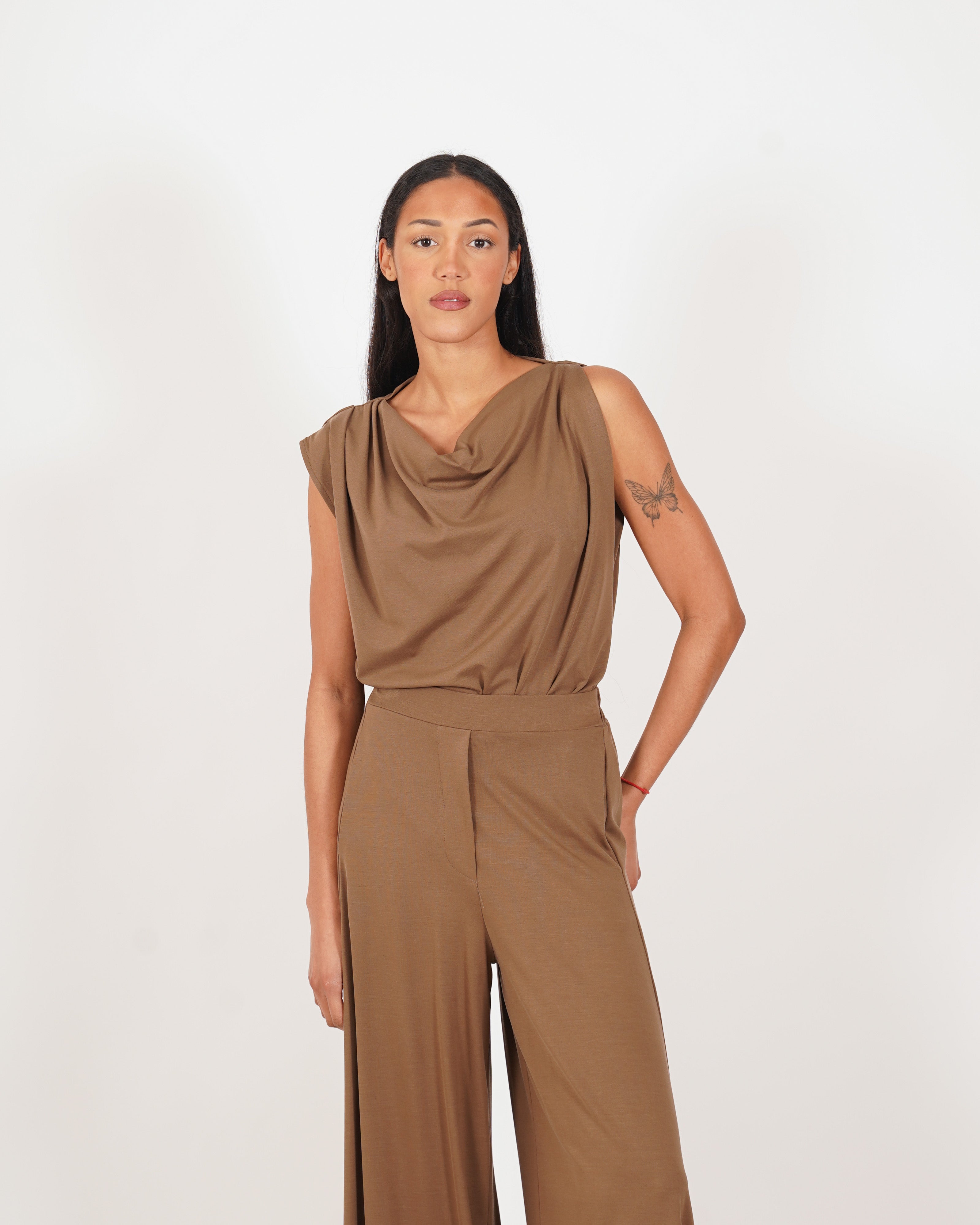 Blusa smanicata scollo a gronda - Elisabettaa