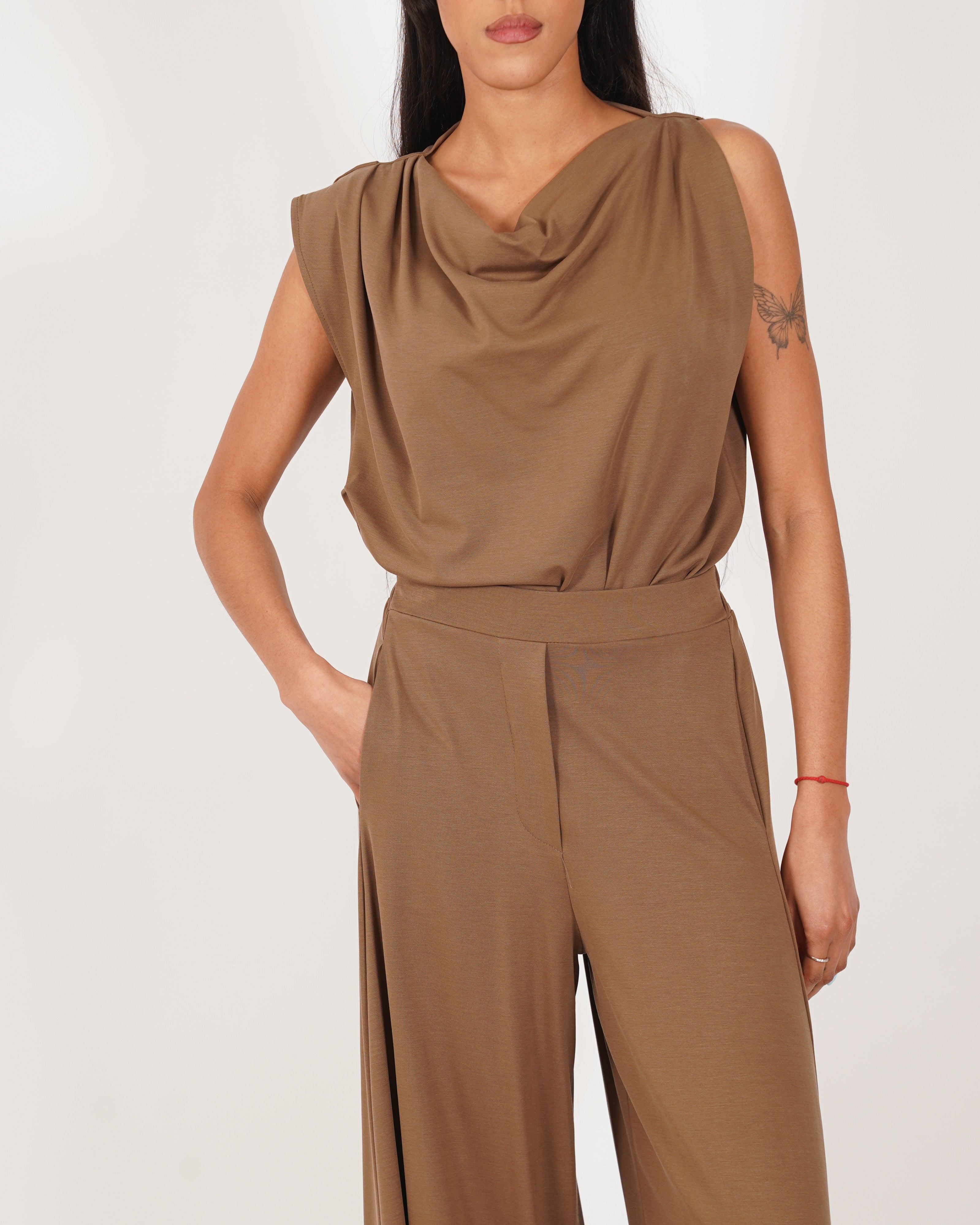 Blusa smanicata scollo a gronda - Elisabettaa