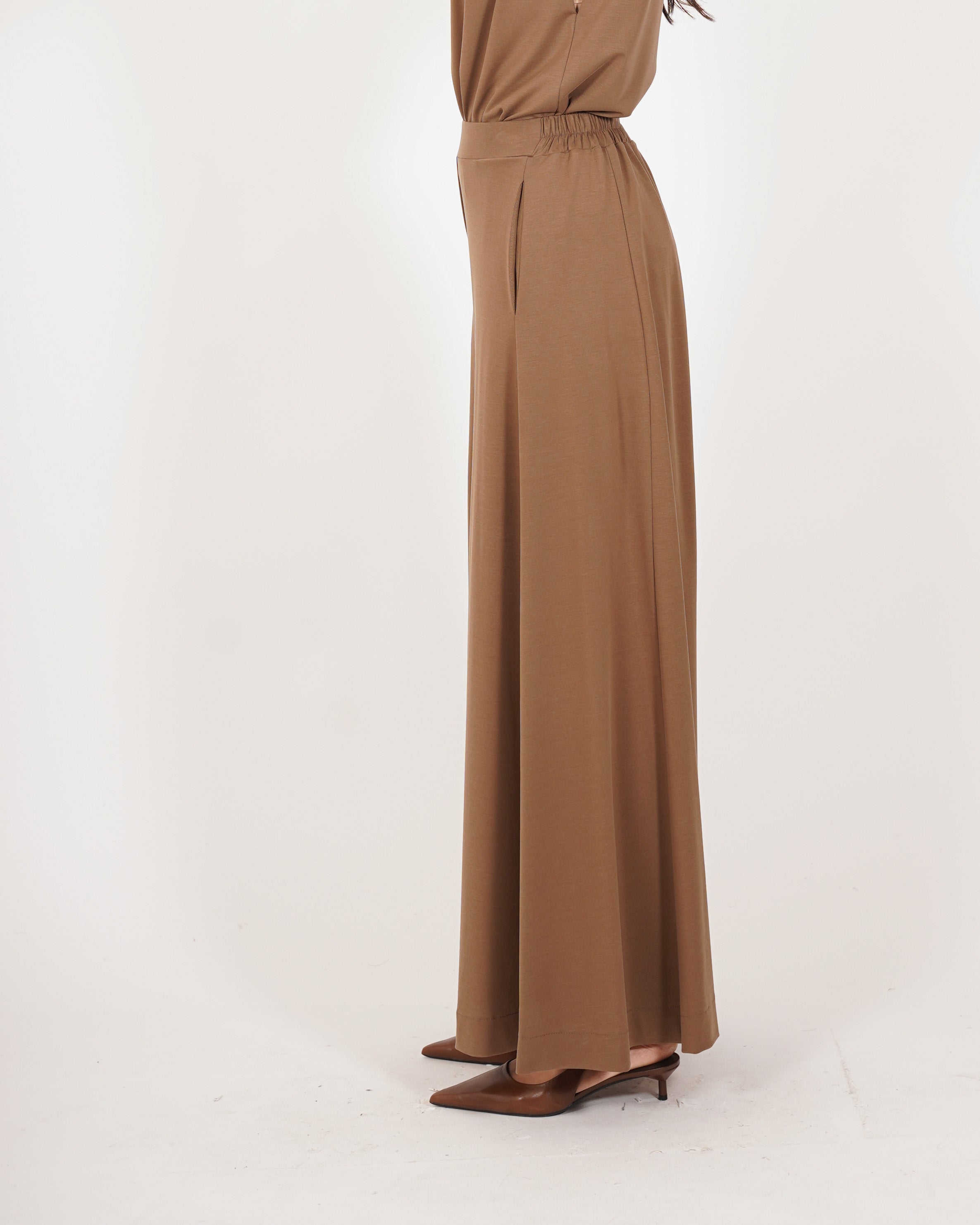 Pantaloni con baschina e gamba larga - Karenn