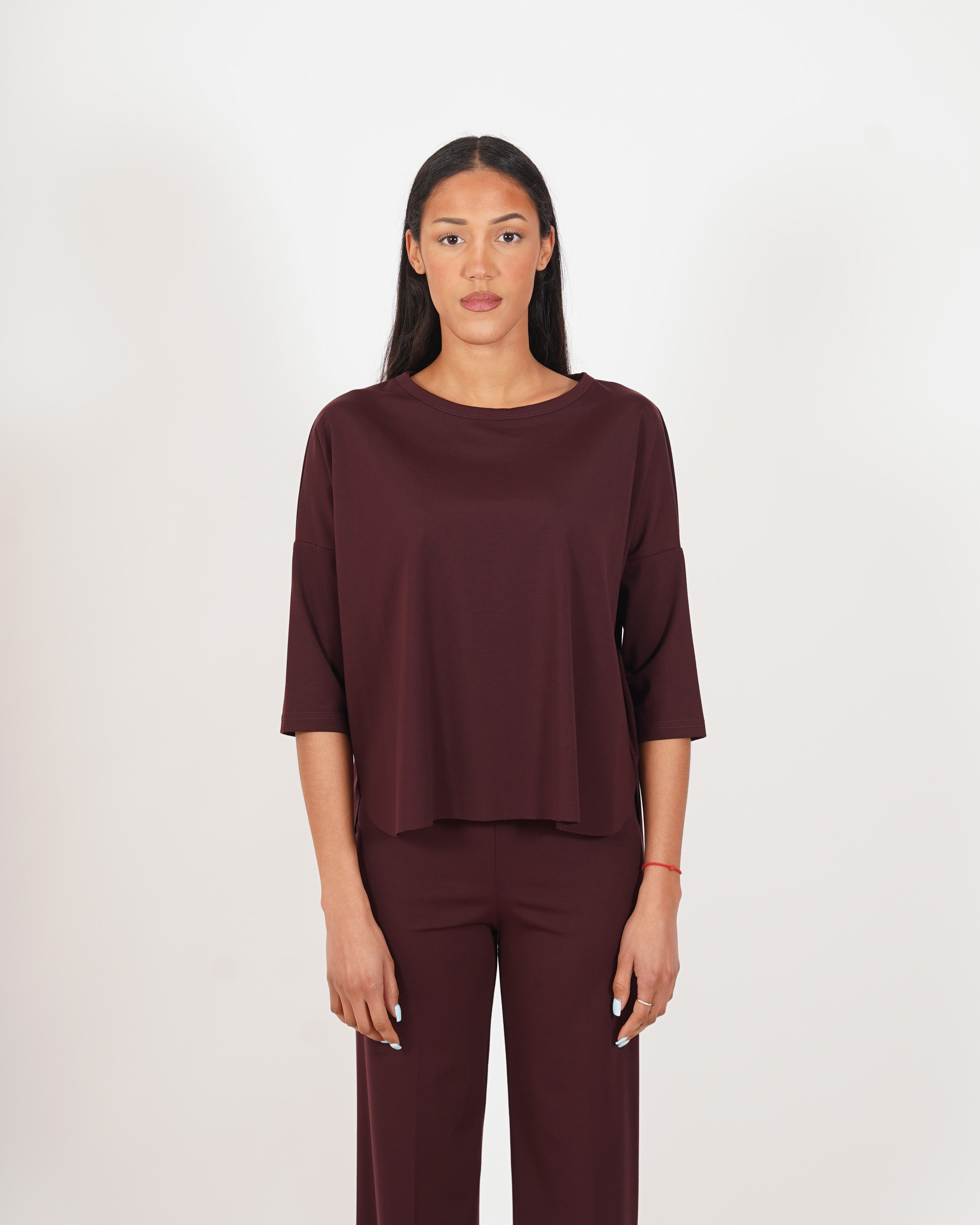 Maglia over girocollo in cotone - Odiosa