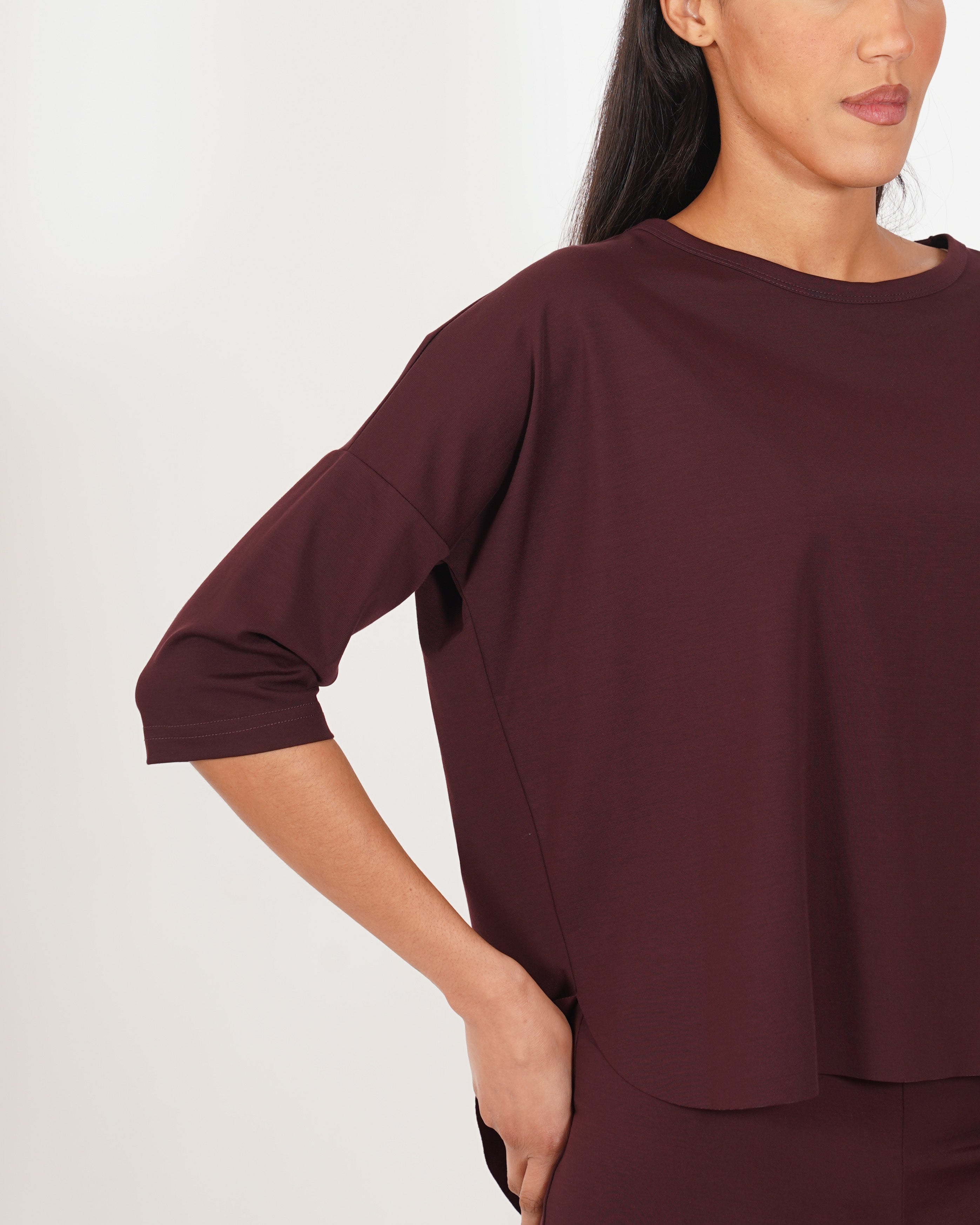 Maglia over girocollo in cotone - Odiosa