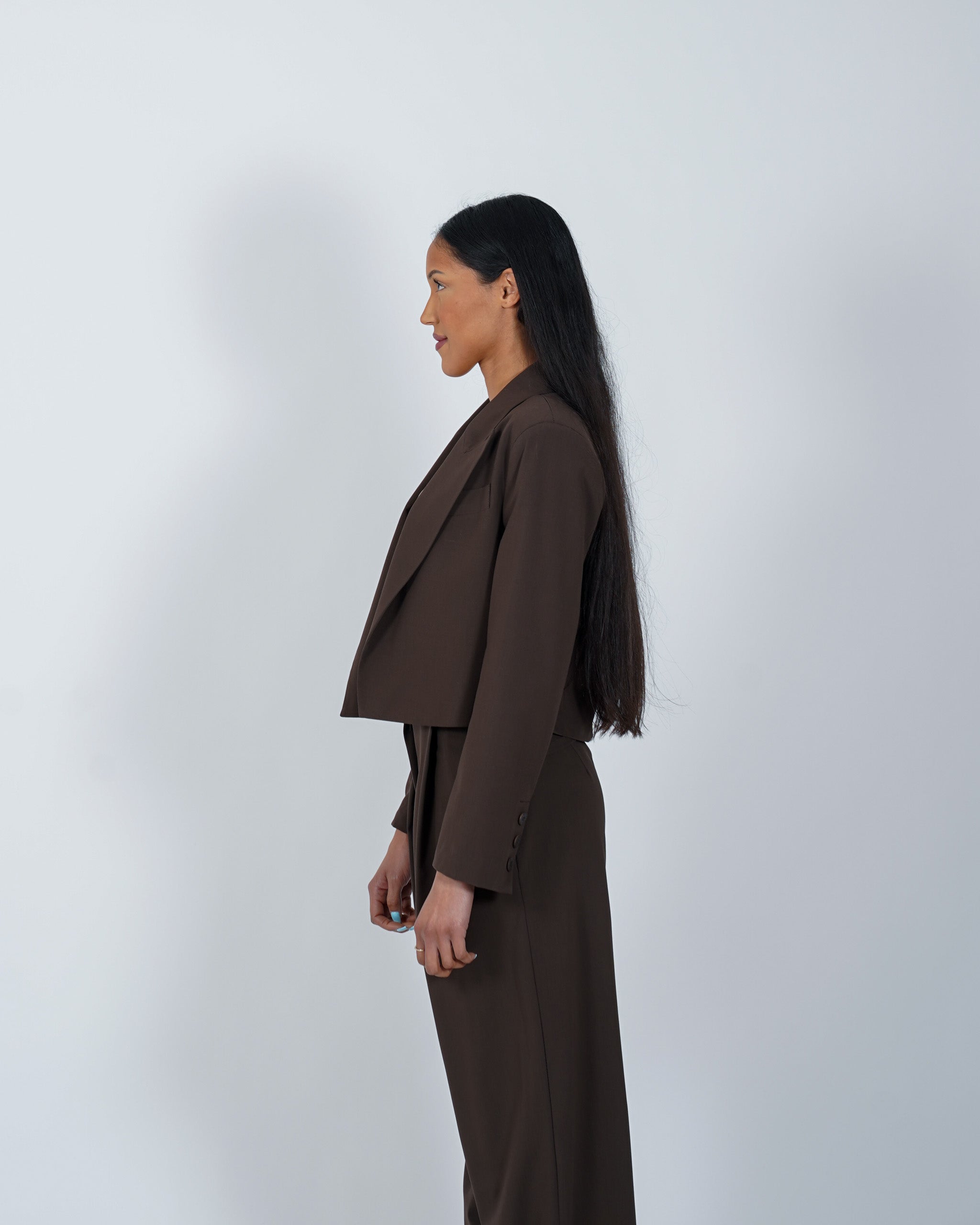 Spencer giacca cropped con rever a lancia - Sadica