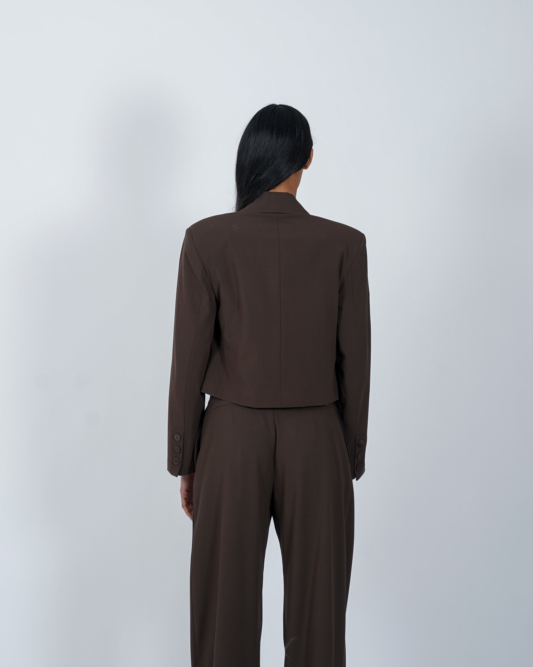 Spencer giacca cropped con rever a lancia - Sadica
