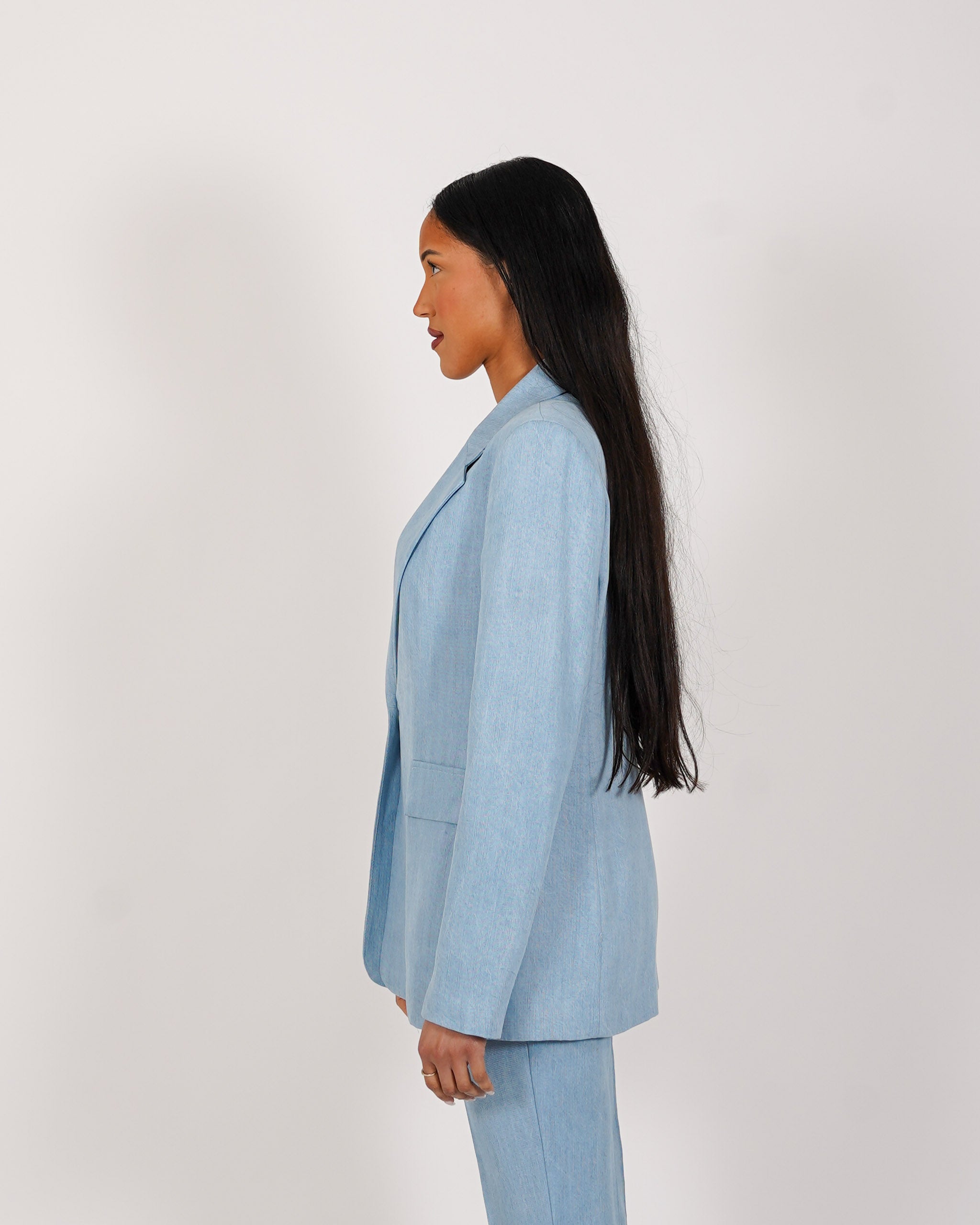 Giacca monopetto in tessuto chambray - Mimica