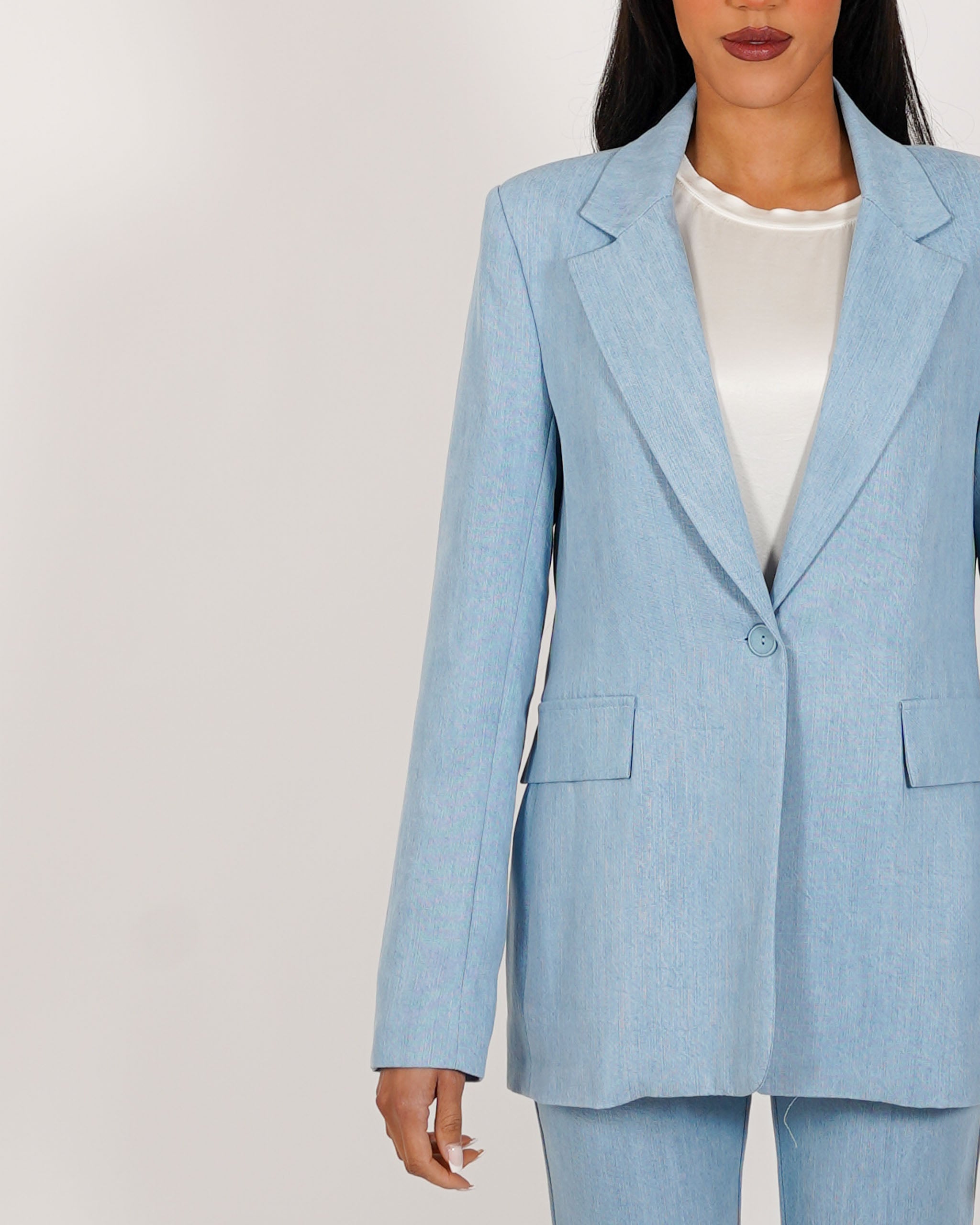 Giacca monopetto in tessuto chambray - Mimica