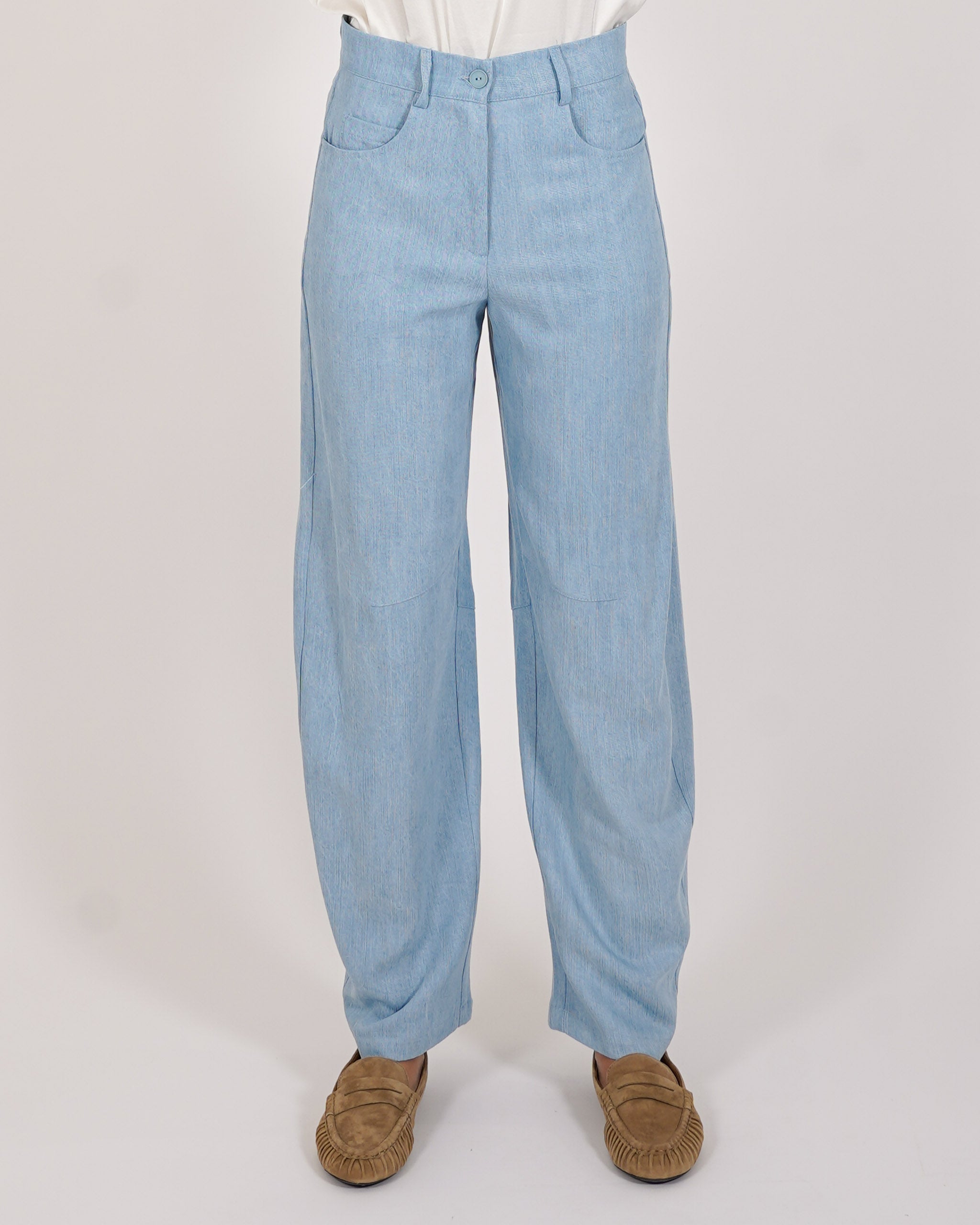 Jeans balloon fit in tessuto chambray - Limata