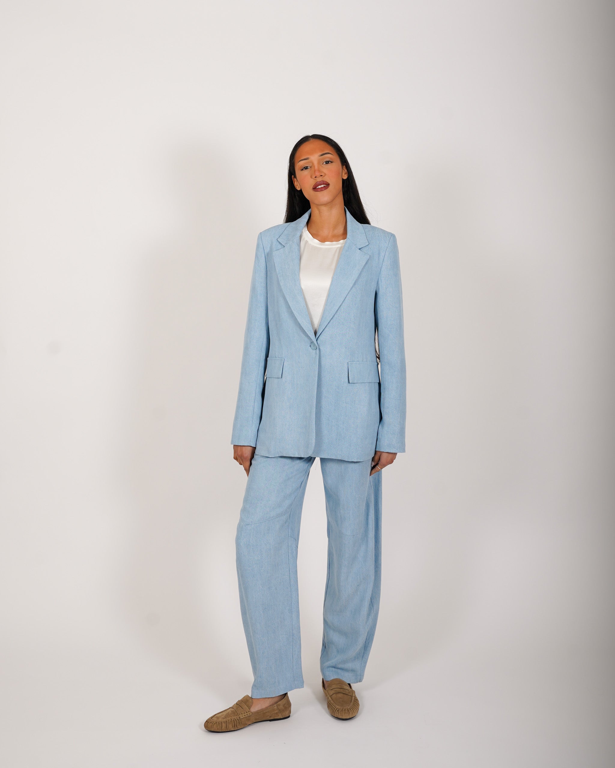 Jeans balloon fit in tessuto chambray - Limata