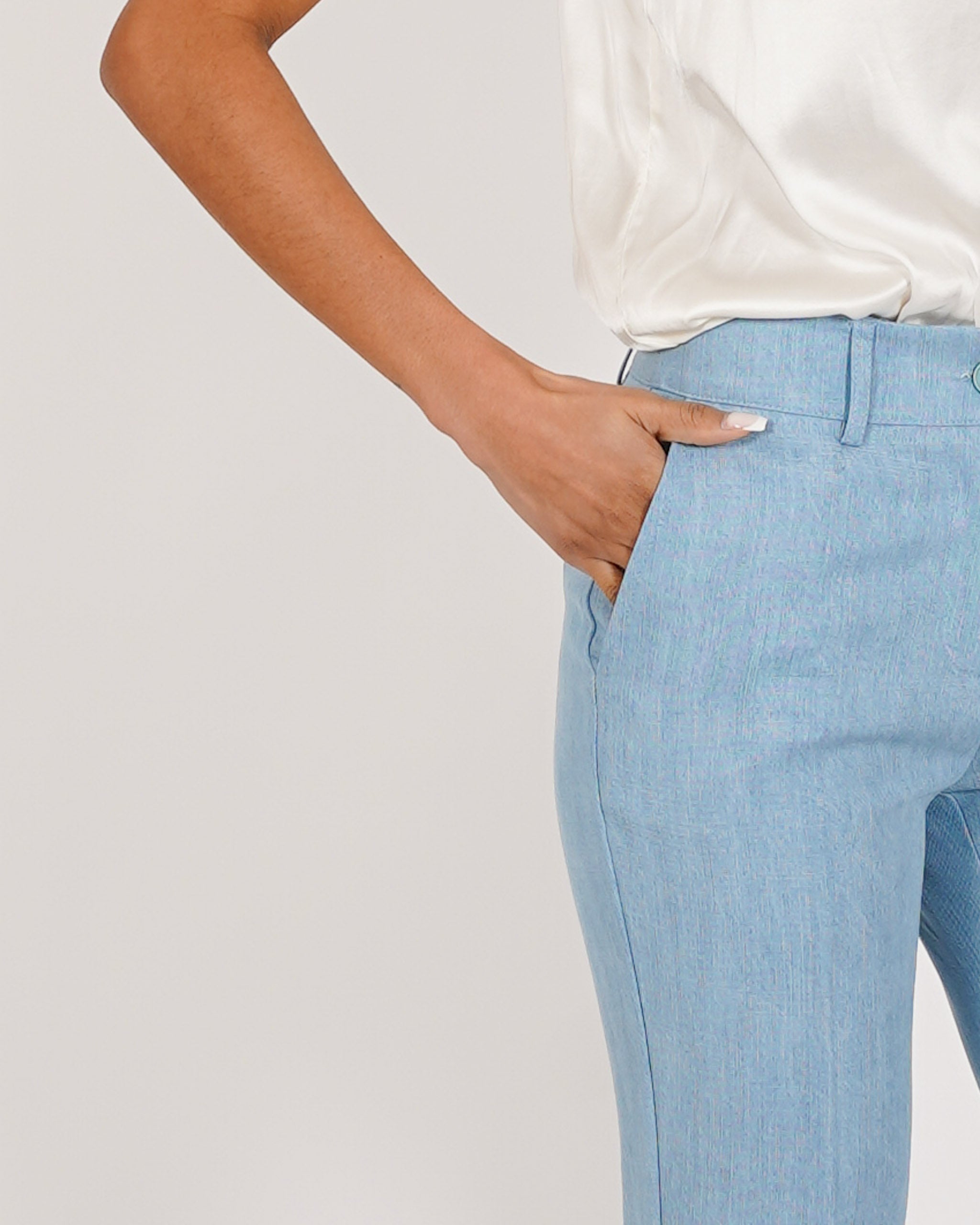 Jeans balloon fit in tessuto chambray - Limata