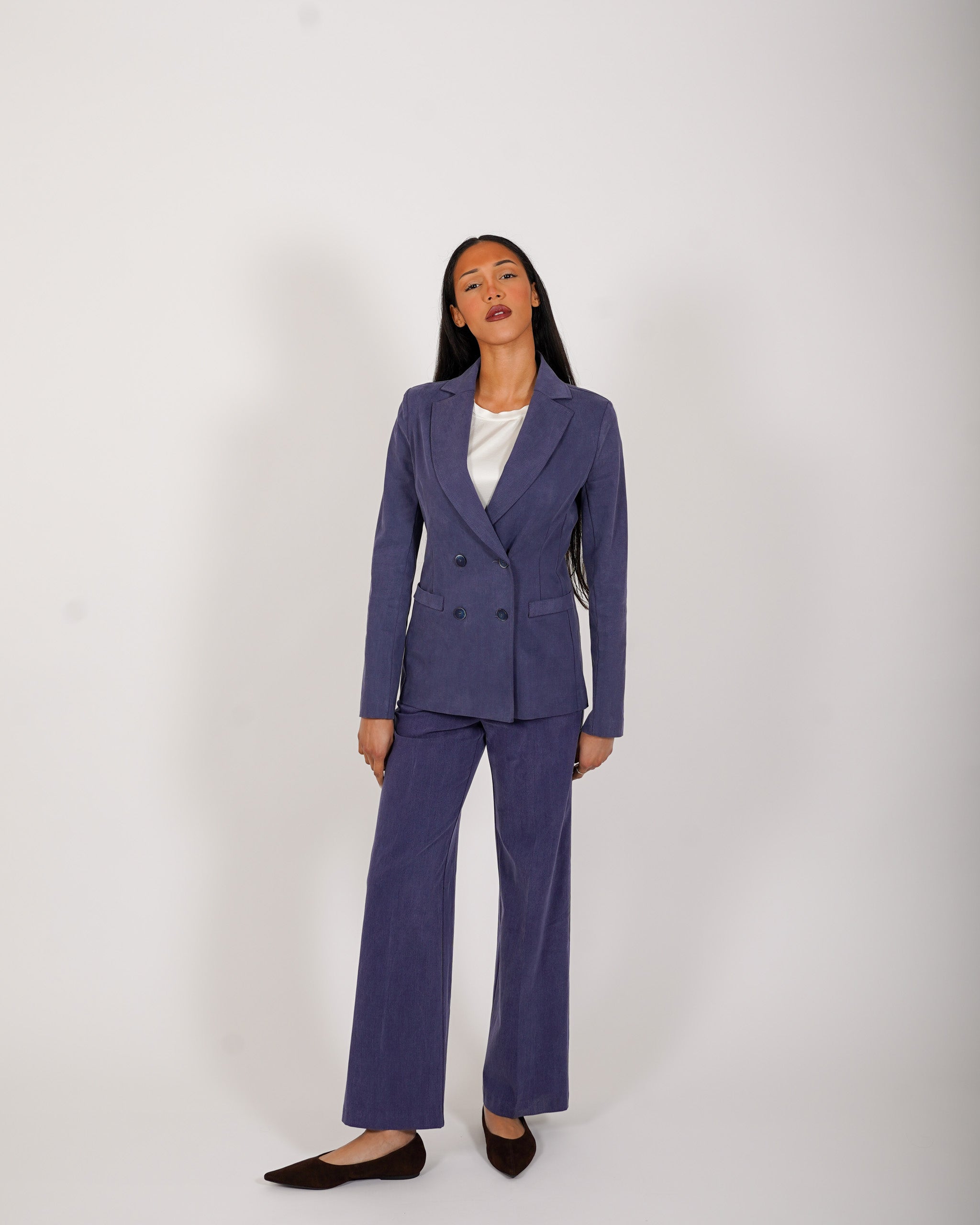 Giacca doppio petto in denim stretch - Guatapè