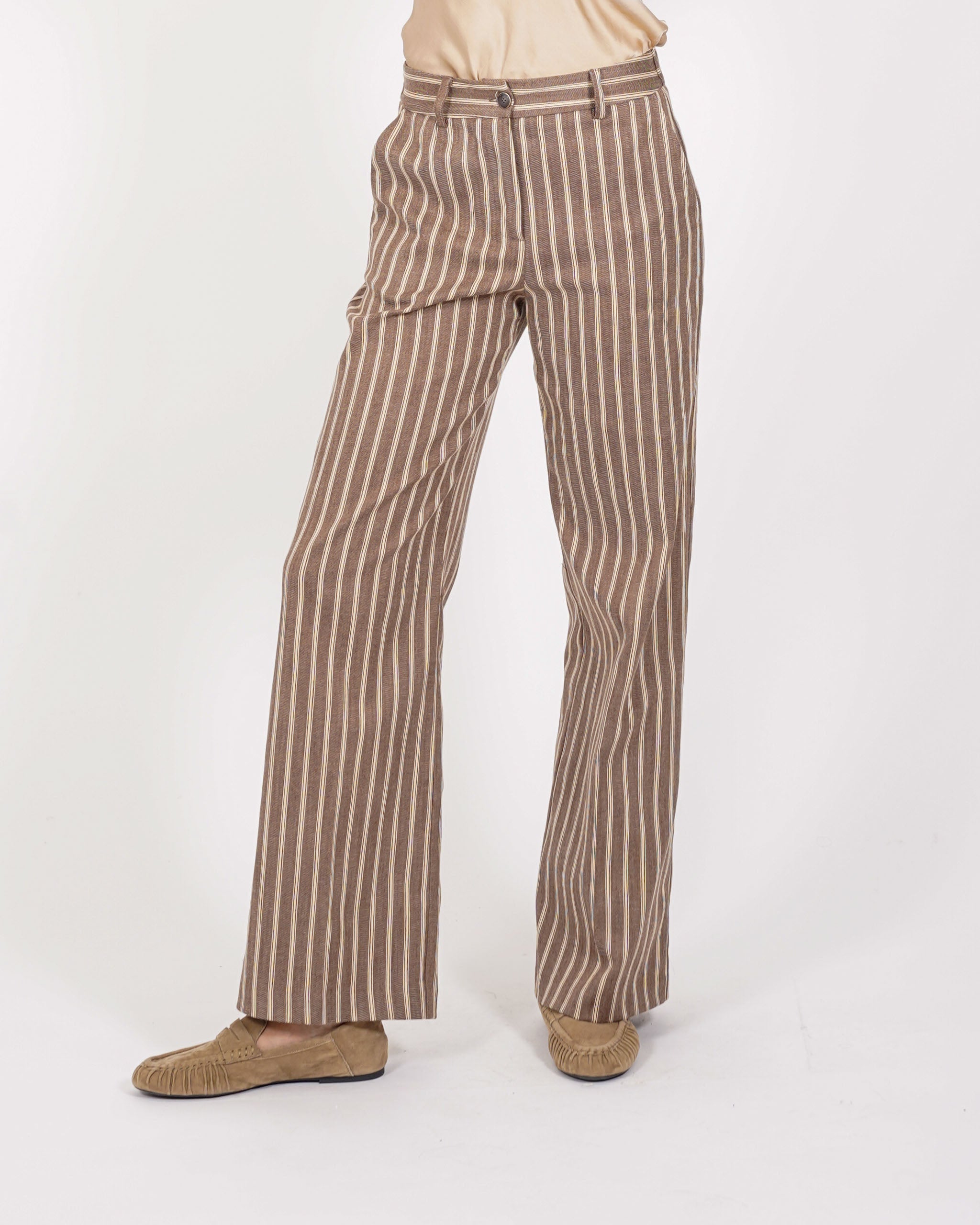 Pantaloni gamba larga gessata - Talanga