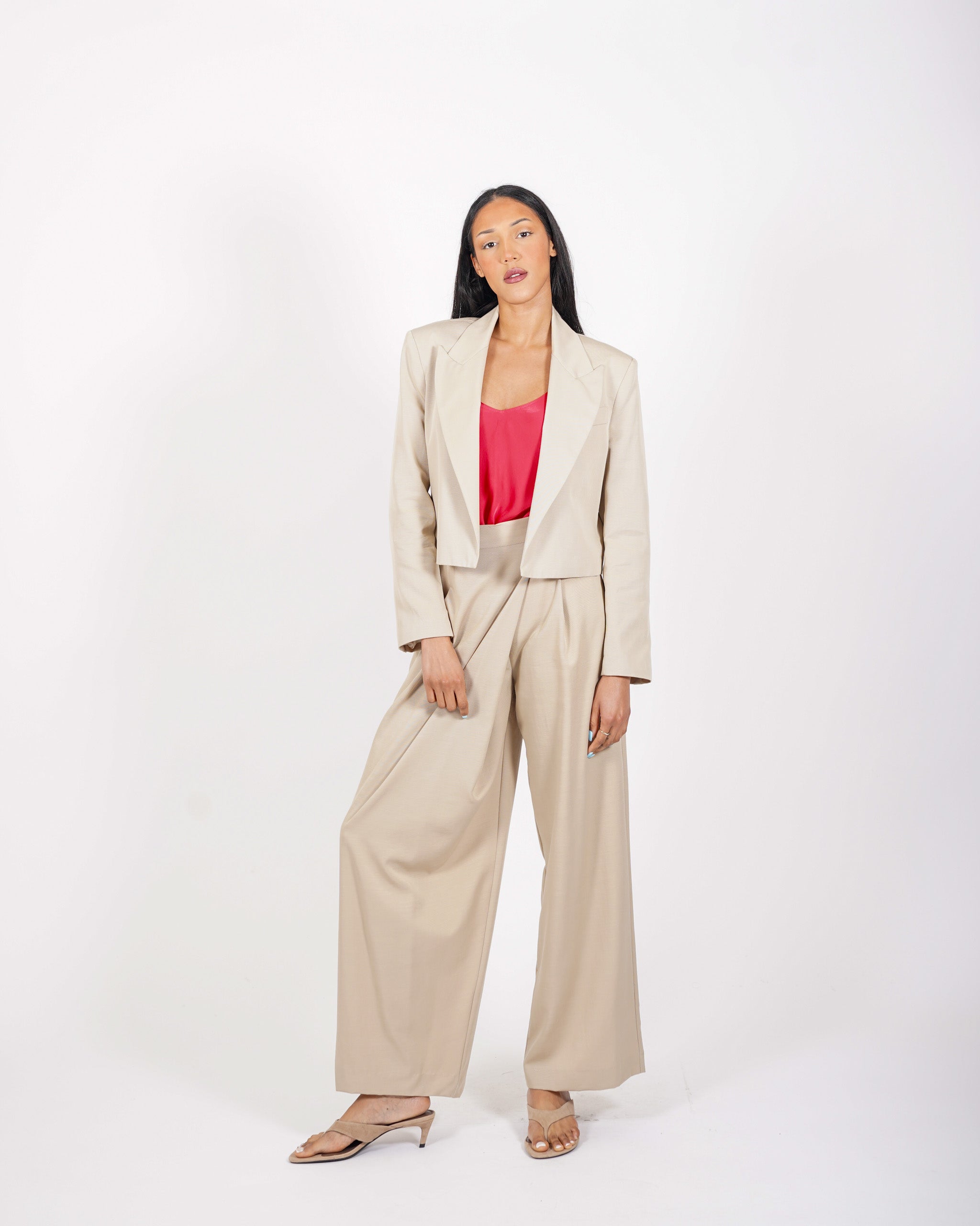 Spencer giacca cropped con rever a lancia - Sadica
