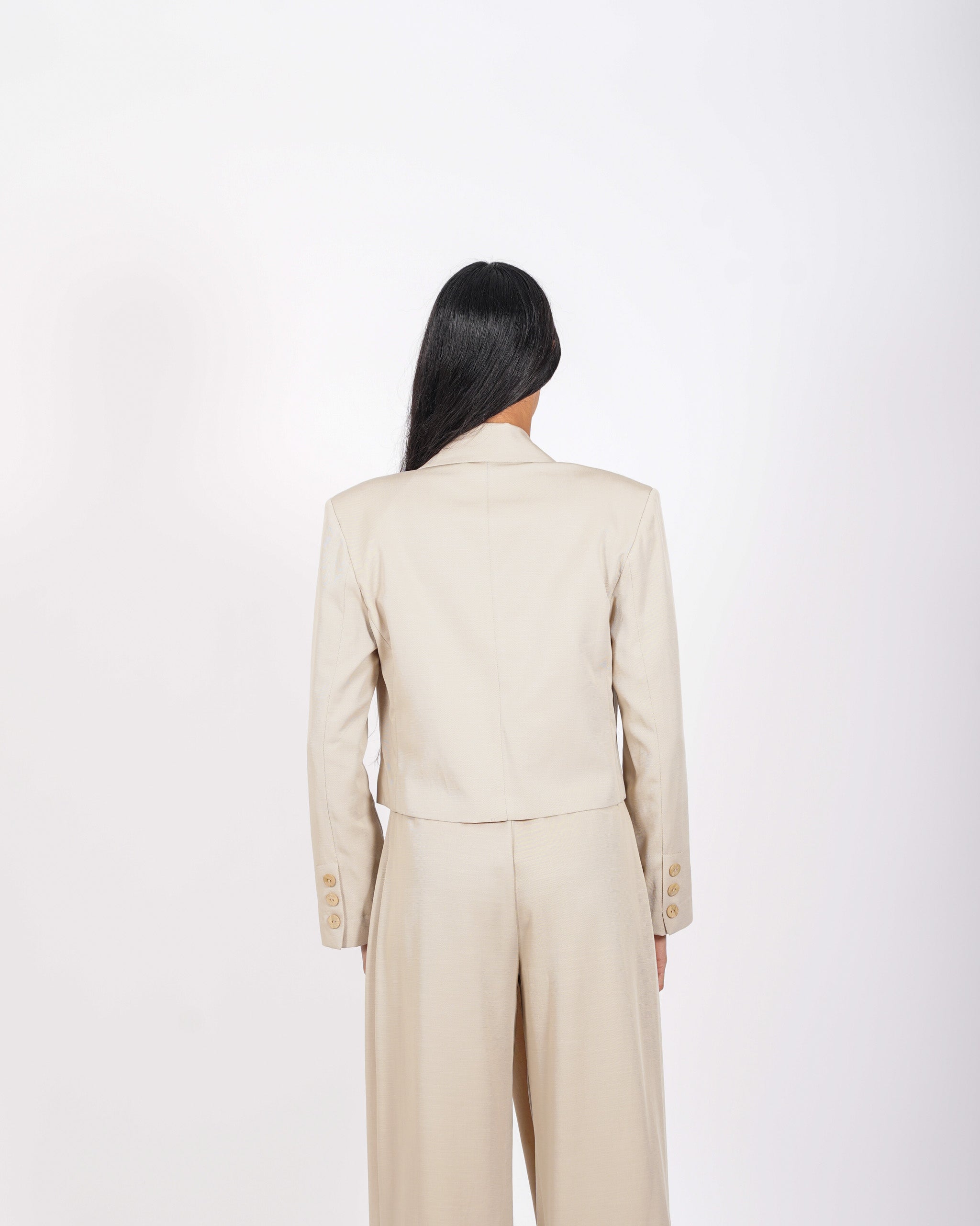 Spencer giacca cropped con rever a lancia - Sadica