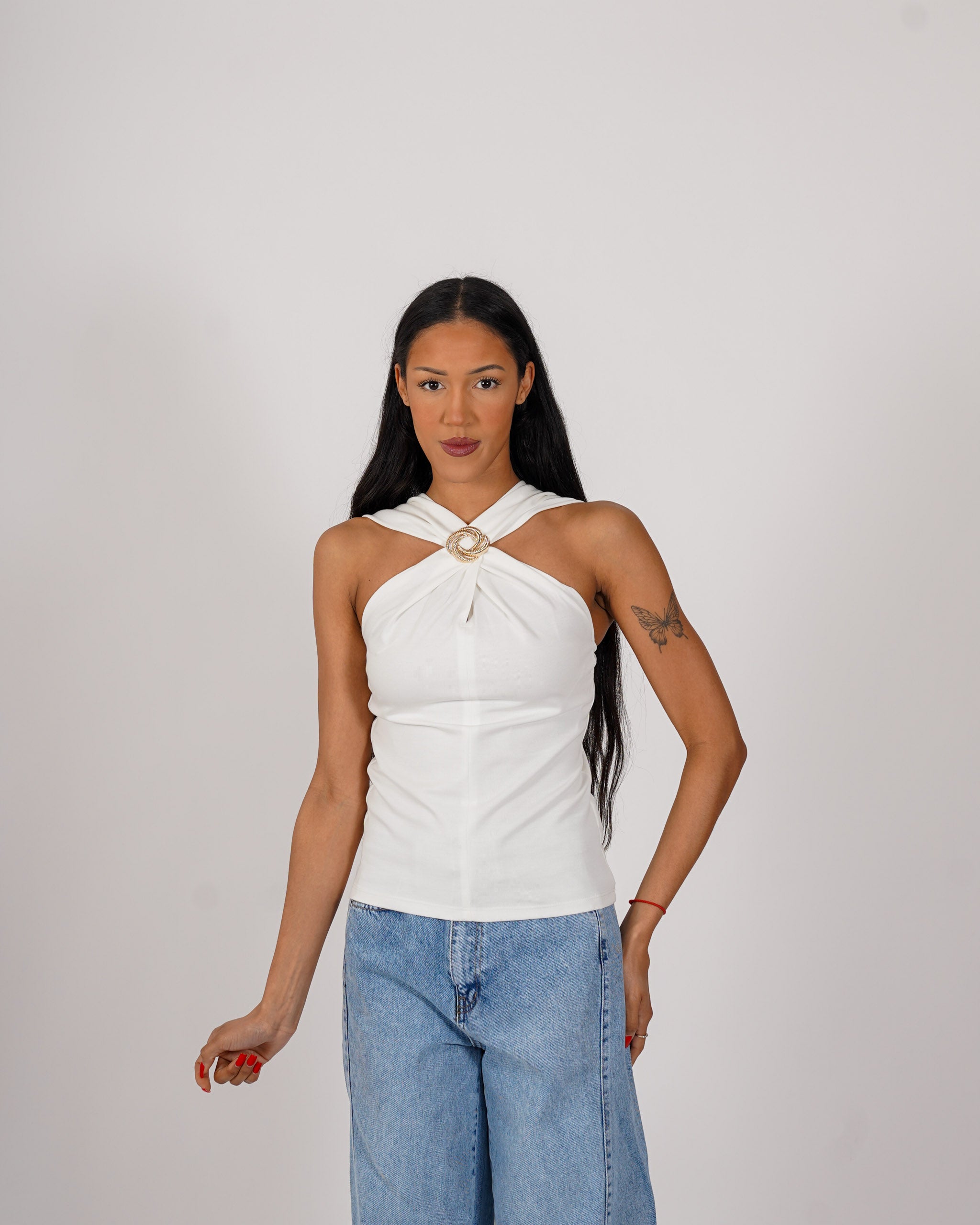 Maglia ad incrocio con nodo - Pretesa