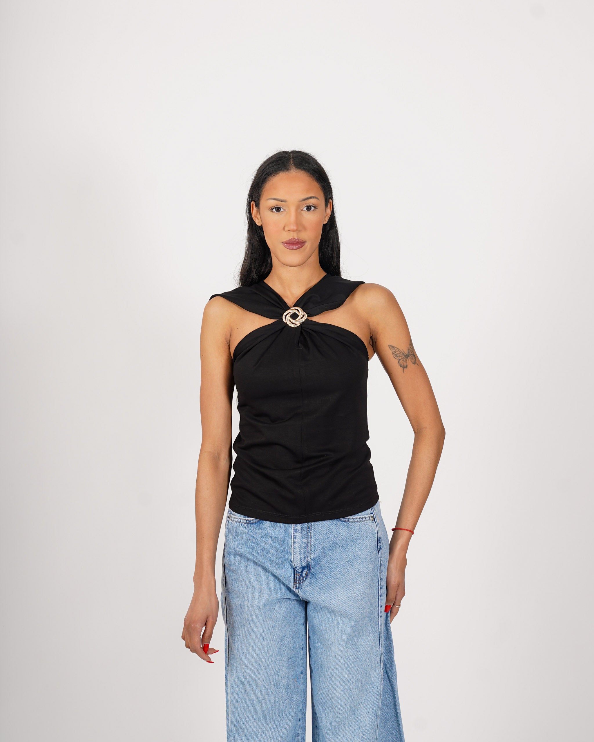 Maglia ad incrocio con nodo - Pretesa