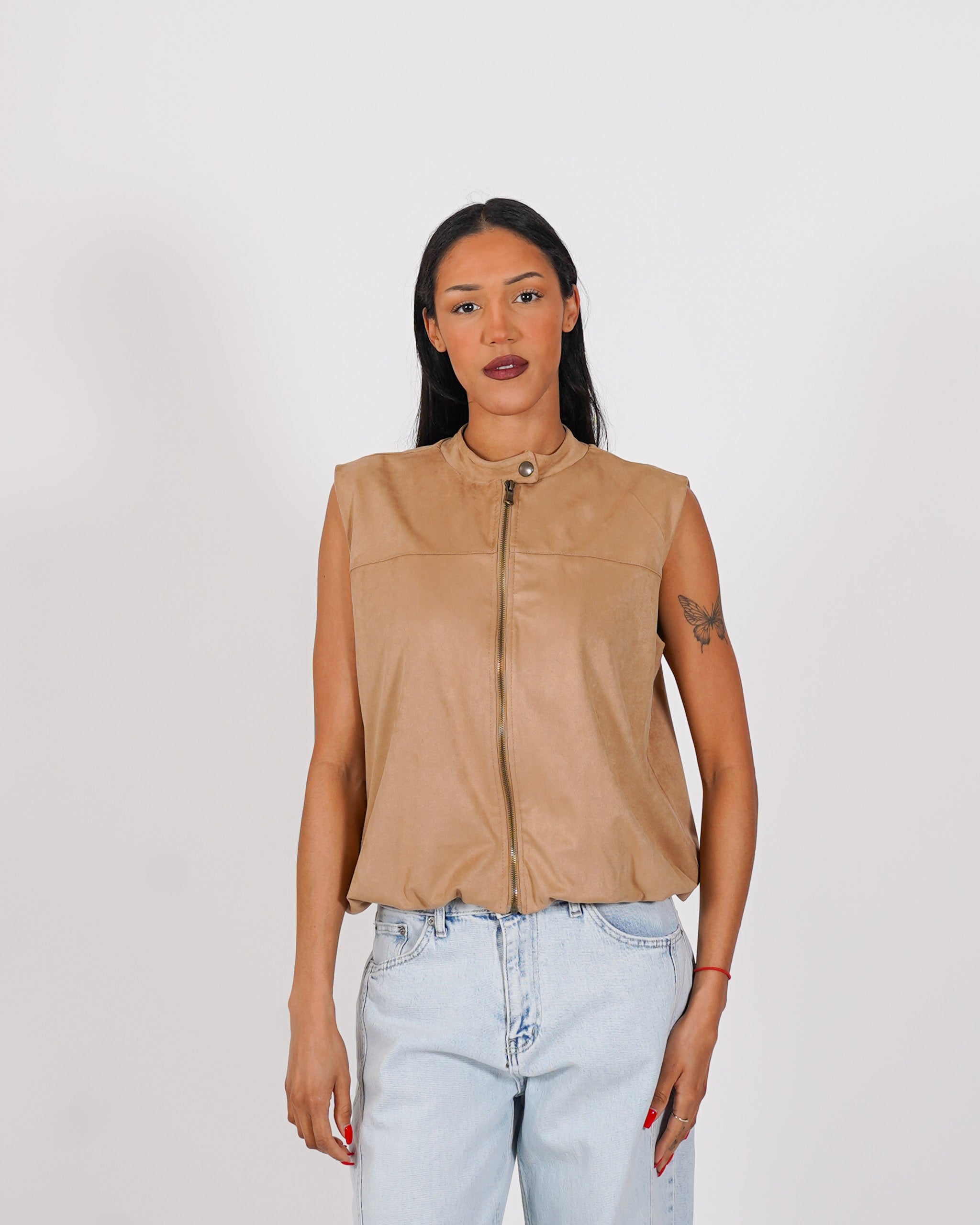 Gilet in ecocamoscio - Lucetta