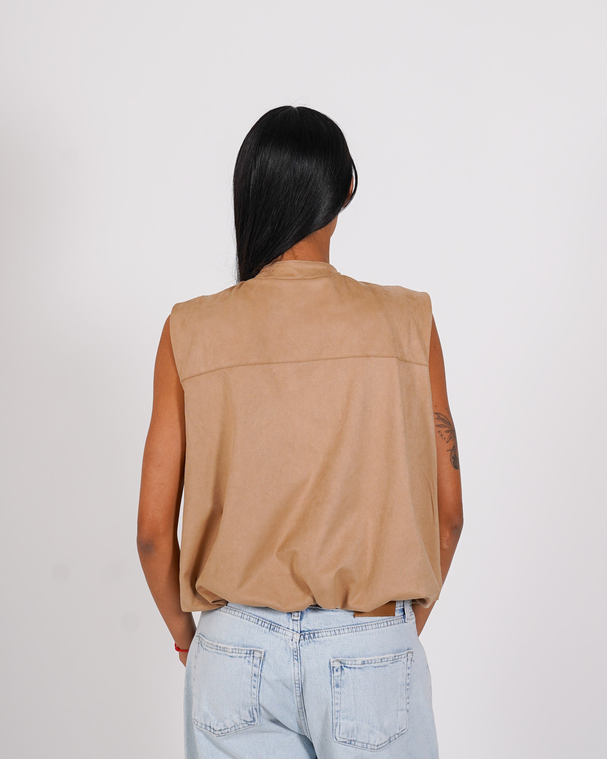 Gilet in ecocamoscio - Lucetta