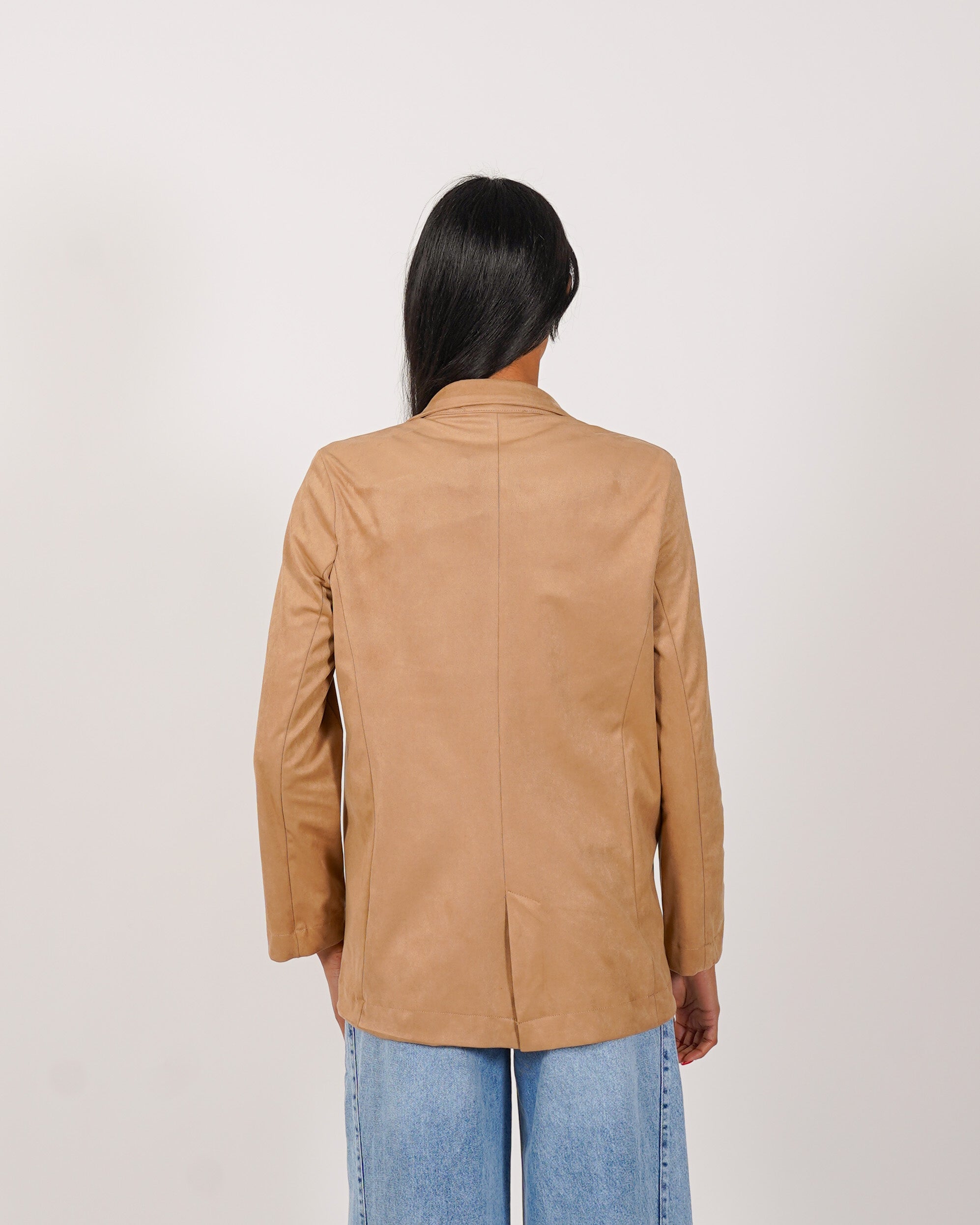Blazer monopetto in tessuto ecocamoscio - Blinken