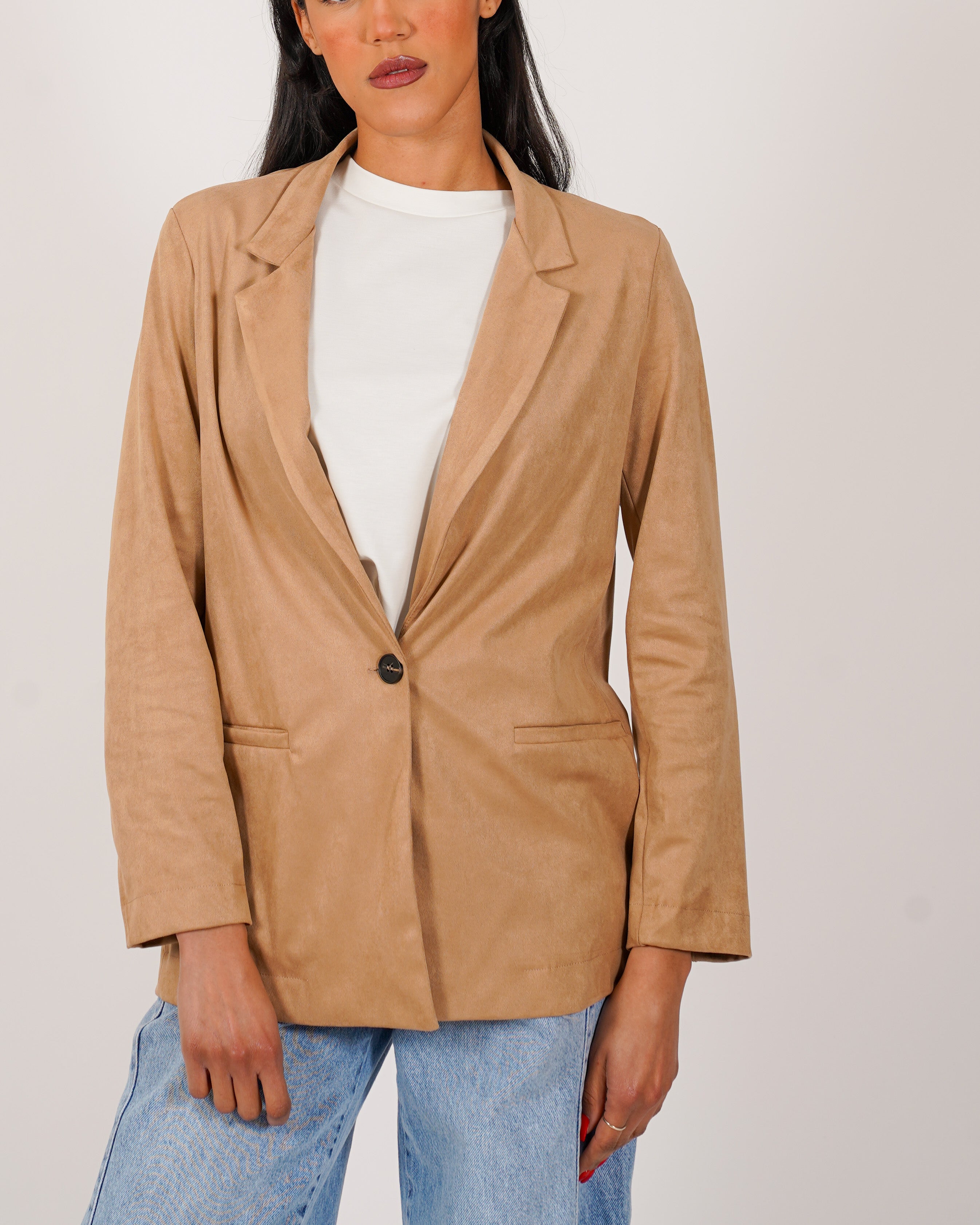 Blazer monopetto in tessuto ecocamoscio - Blinken