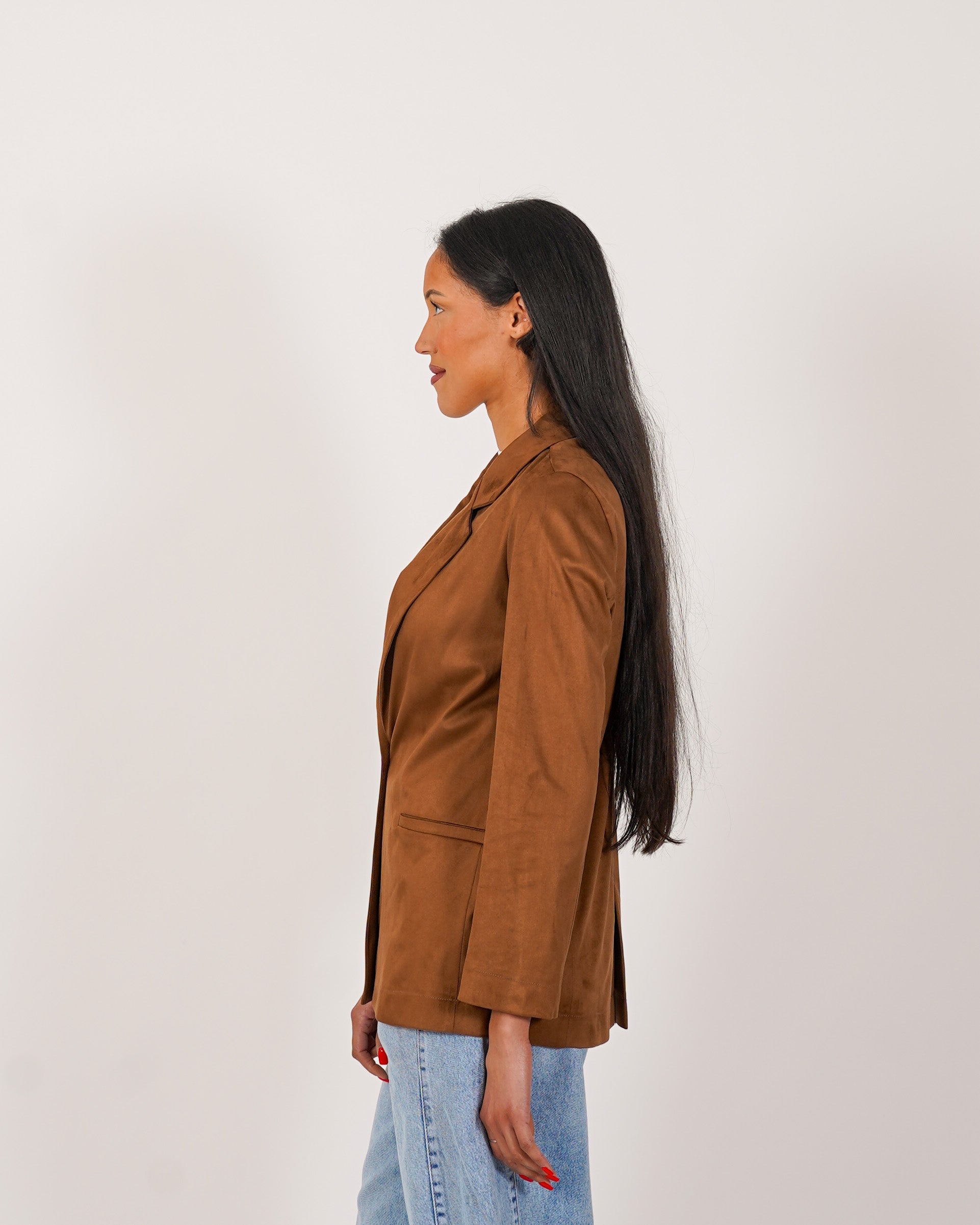 Blazer monopetto in tessuto ecocamoscio - Blinken