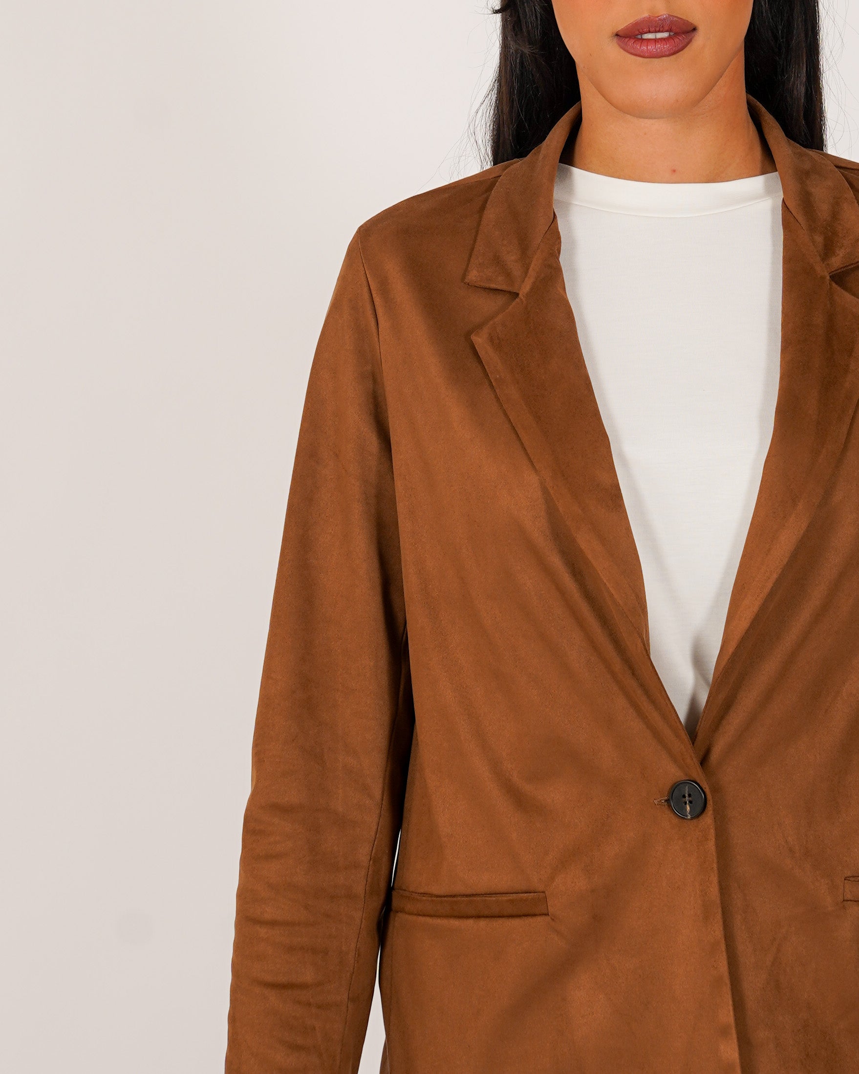 Blazer monopetto in tessuto ecocamoscio - Blinken
