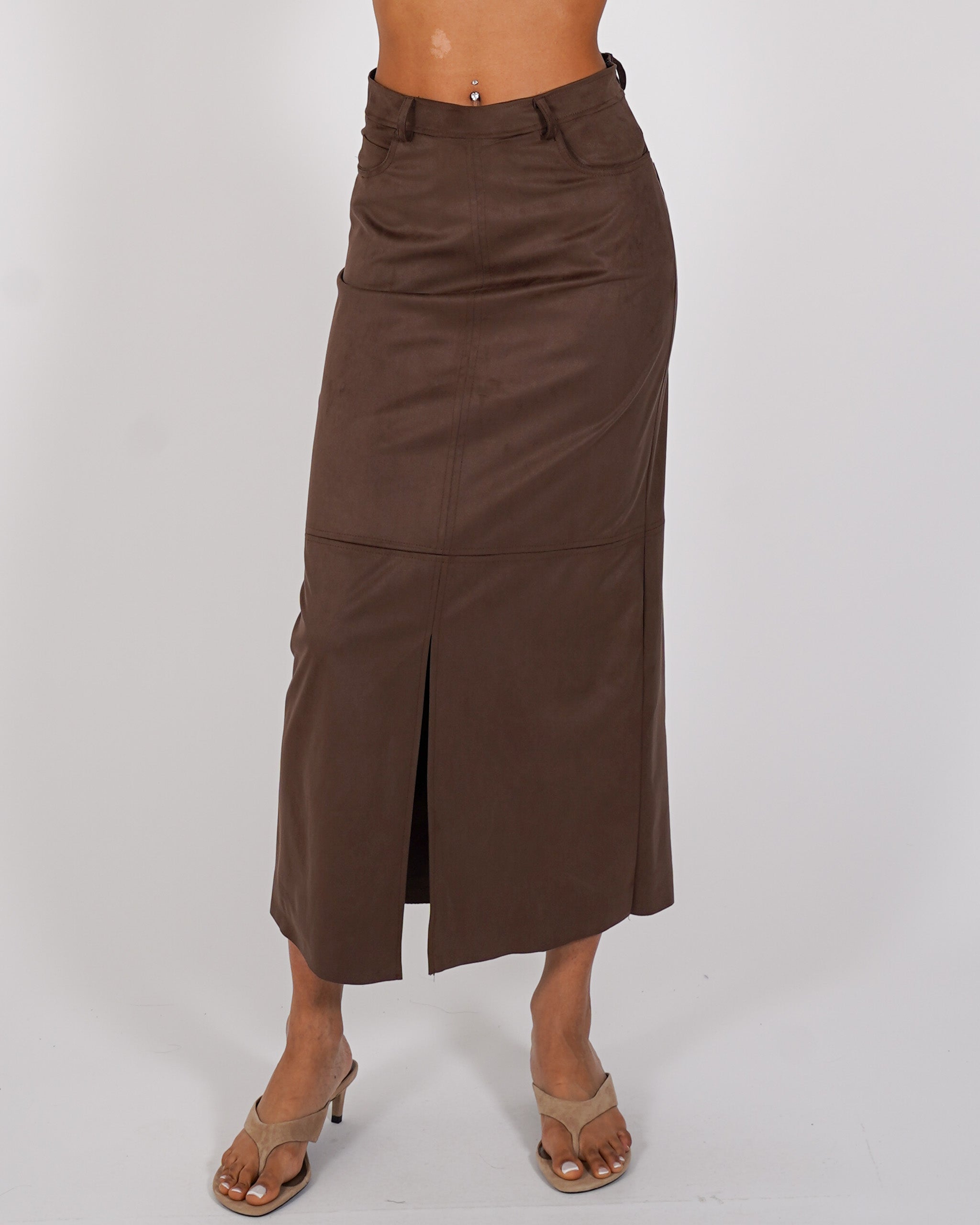 Gonna lunga in ecocamoscio - Bambina