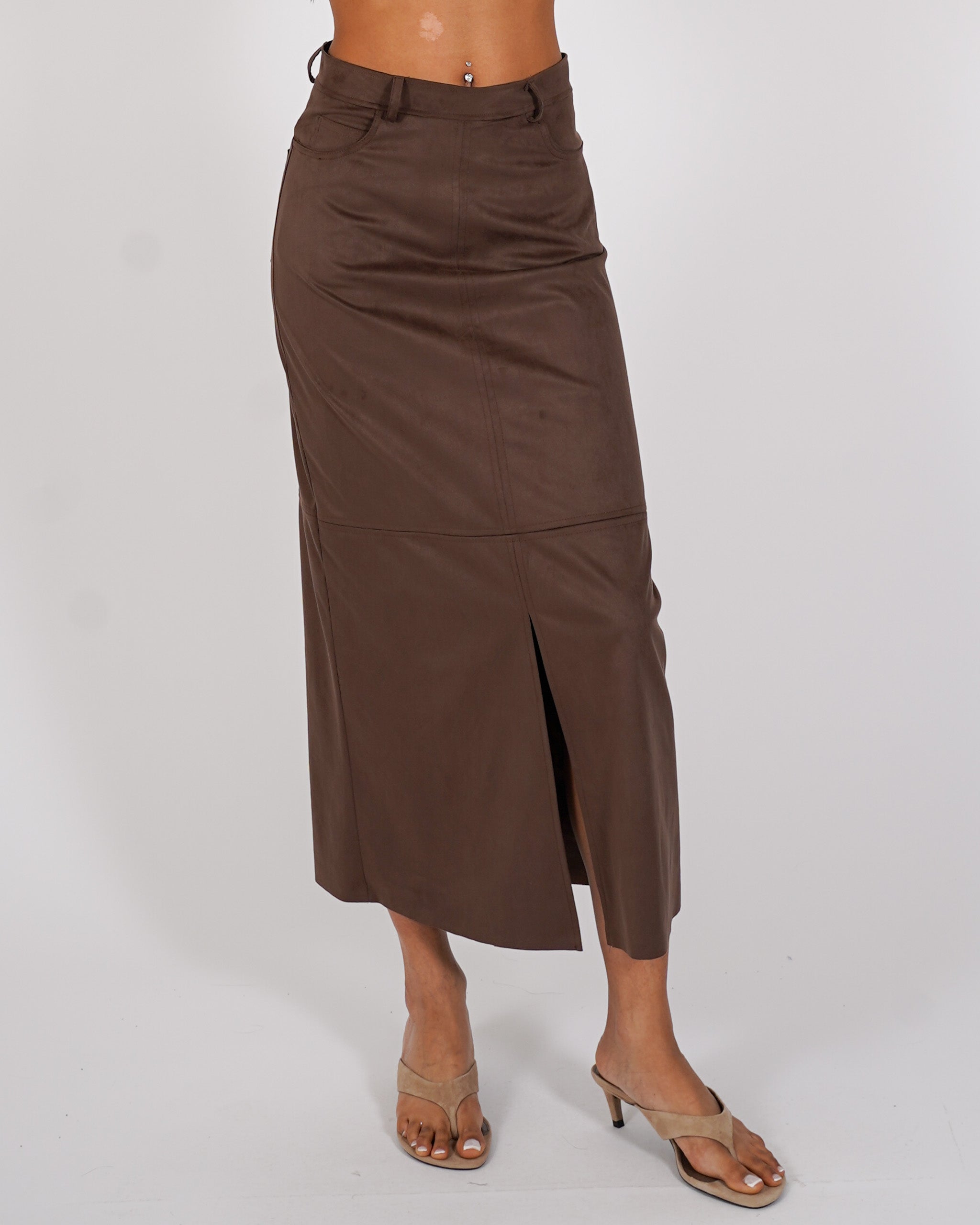 Gonna lunga in ecocamoscio - Bambina