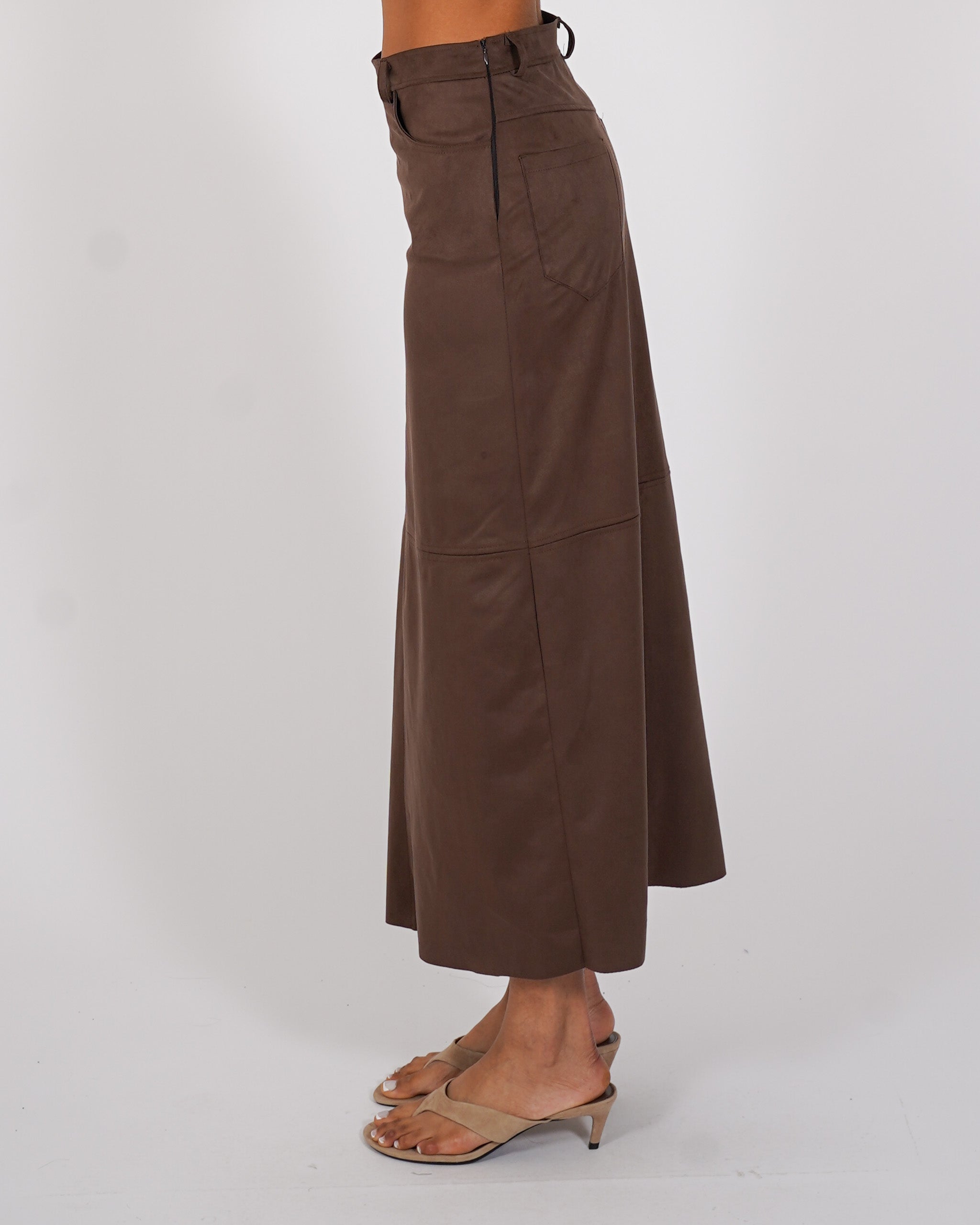 Gonna lunga in ecocamoscio - Bambina