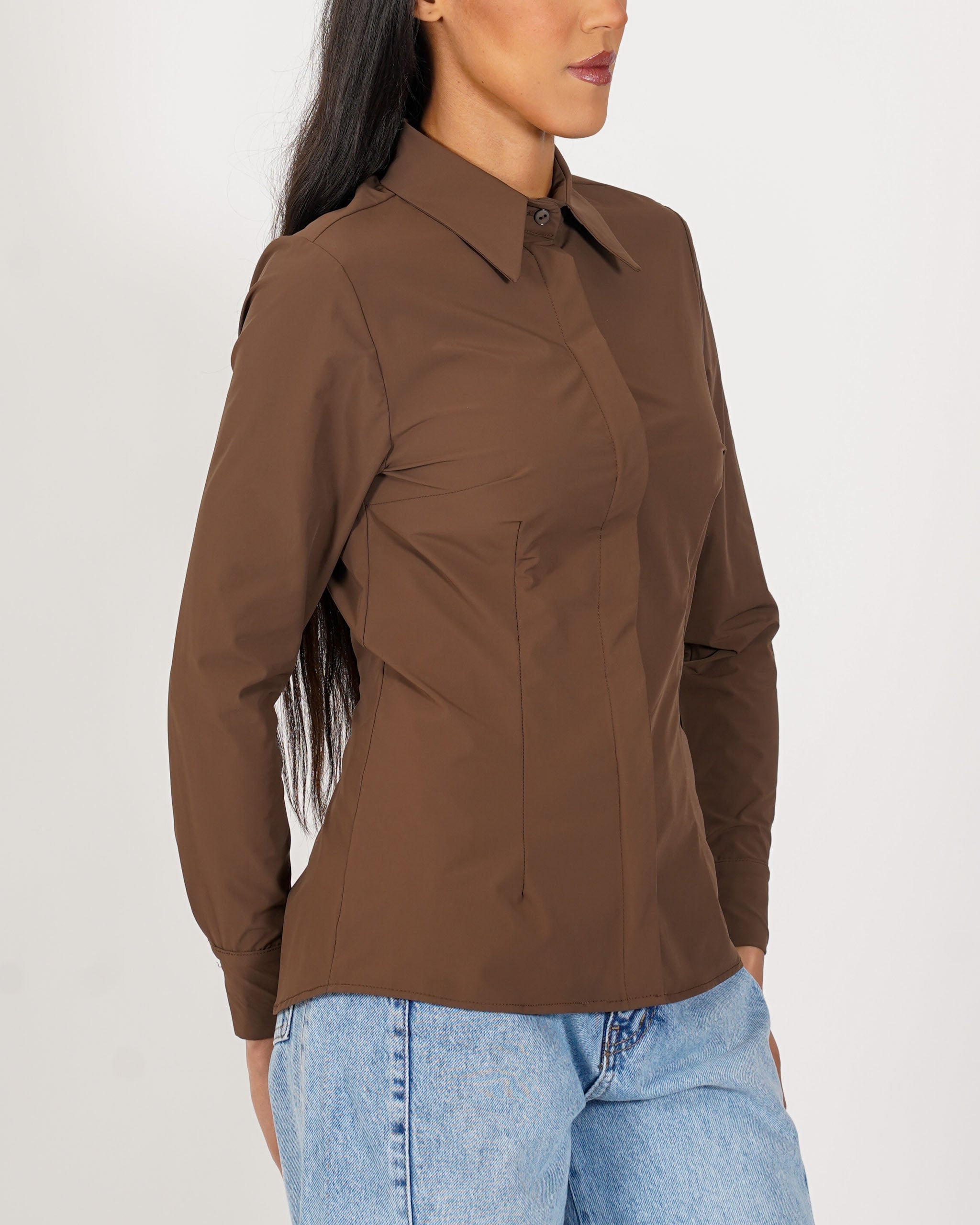 Camicia slim fit in tessuto stretch - Belarda