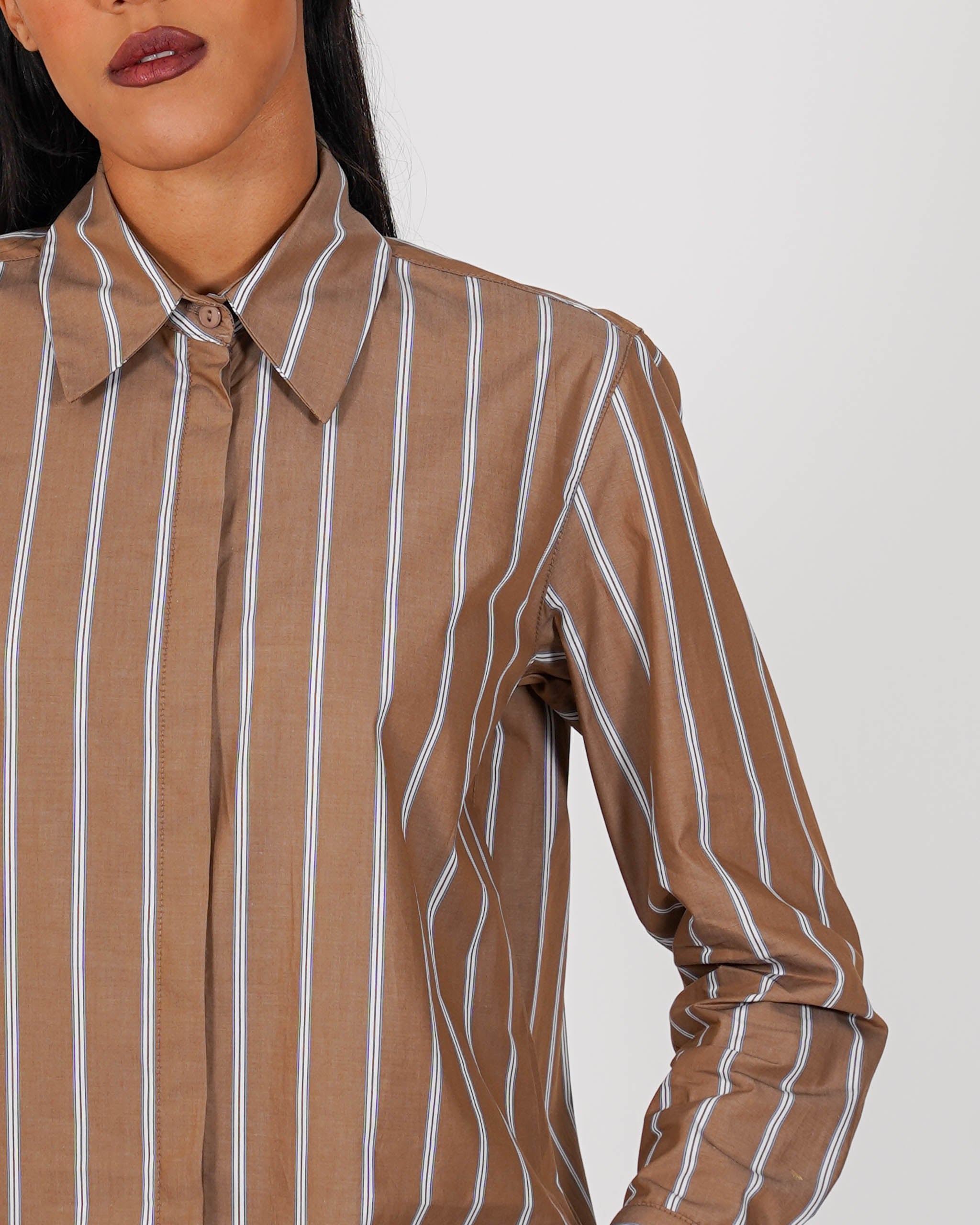 Camicia rigata regular fit in cotone - Fulvia