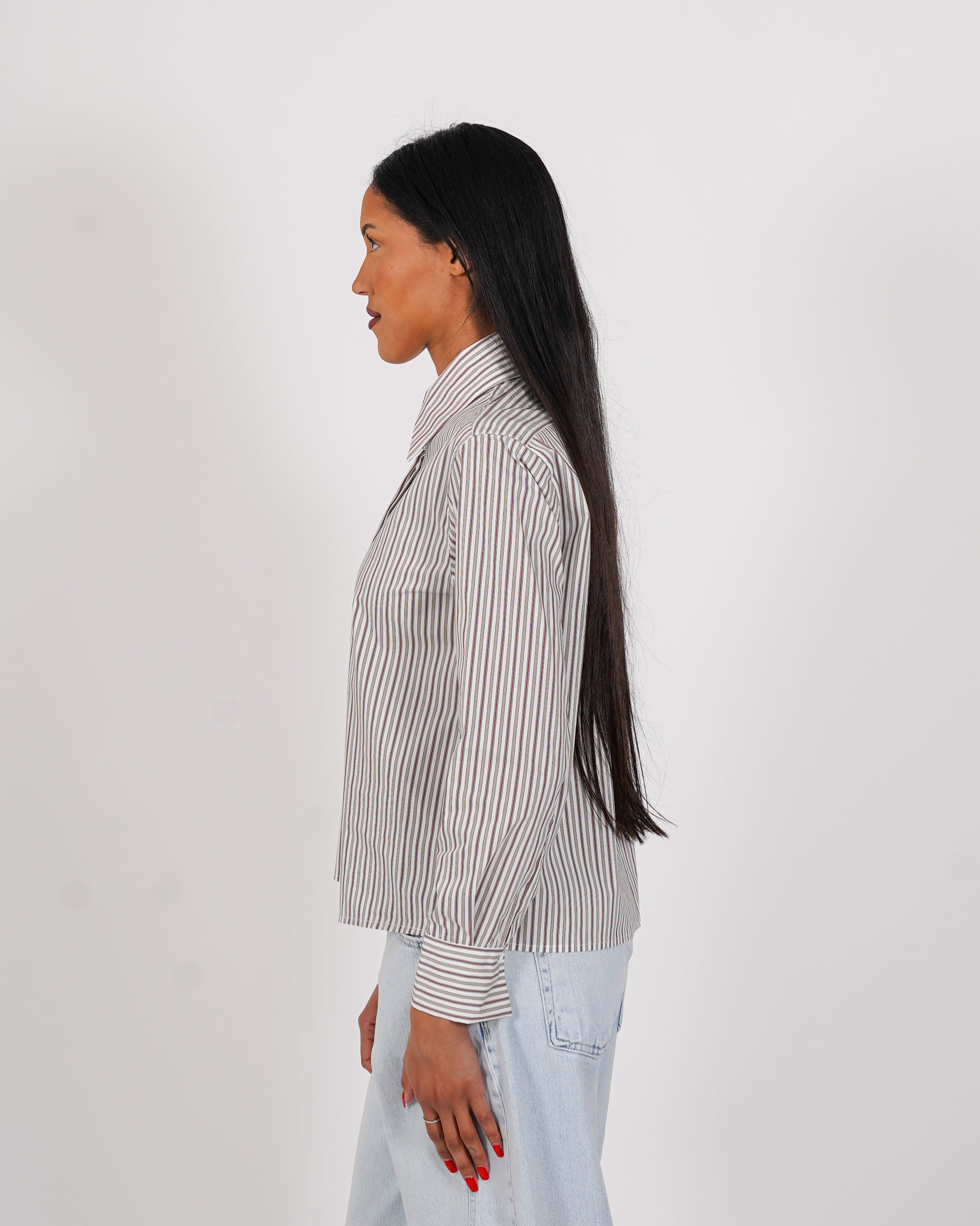 Camicia rigata regular fit in cotone - Fulvia