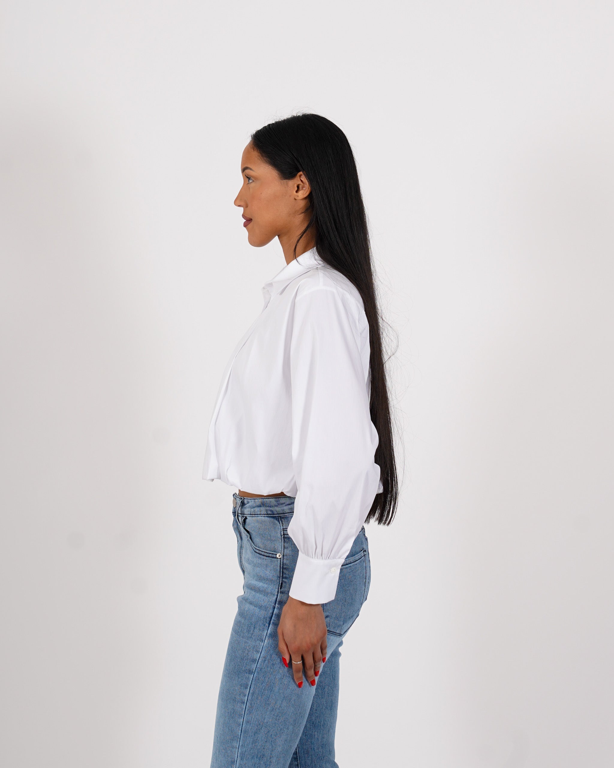 Camicia cropped stampa quadri - Bengasia