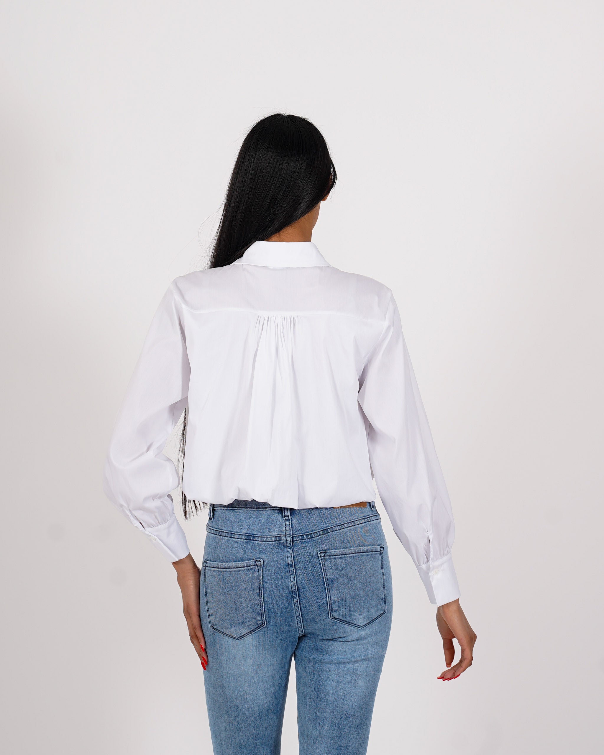 Camicia cropped stampa quadri - Bengasia