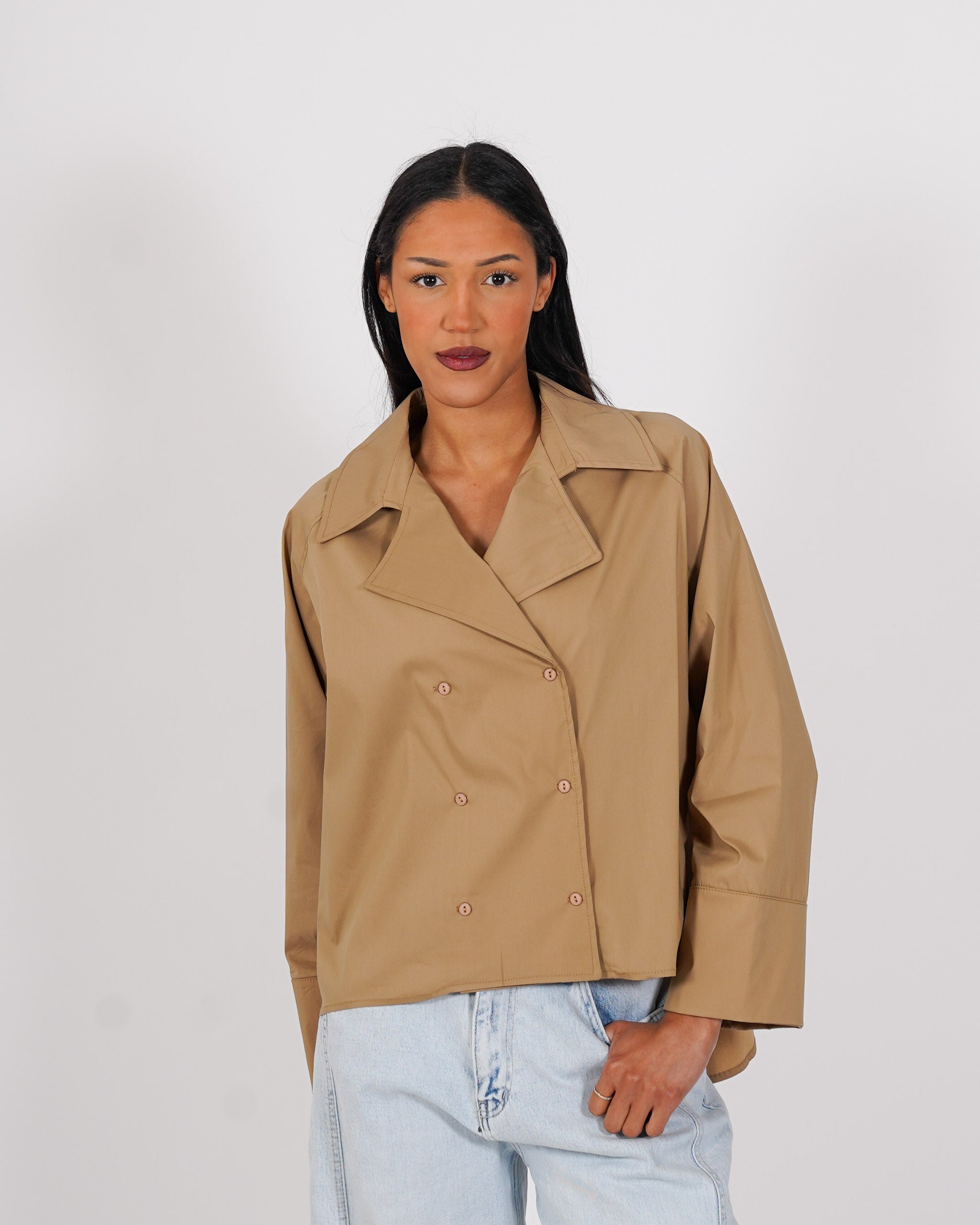 Camicia doppio petto stondata sul retro - Toner