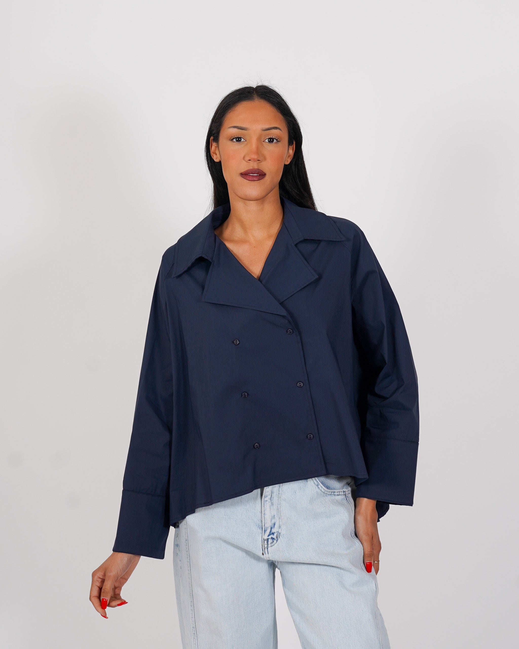 Camicia doppio petto stondata sul retro - Toner