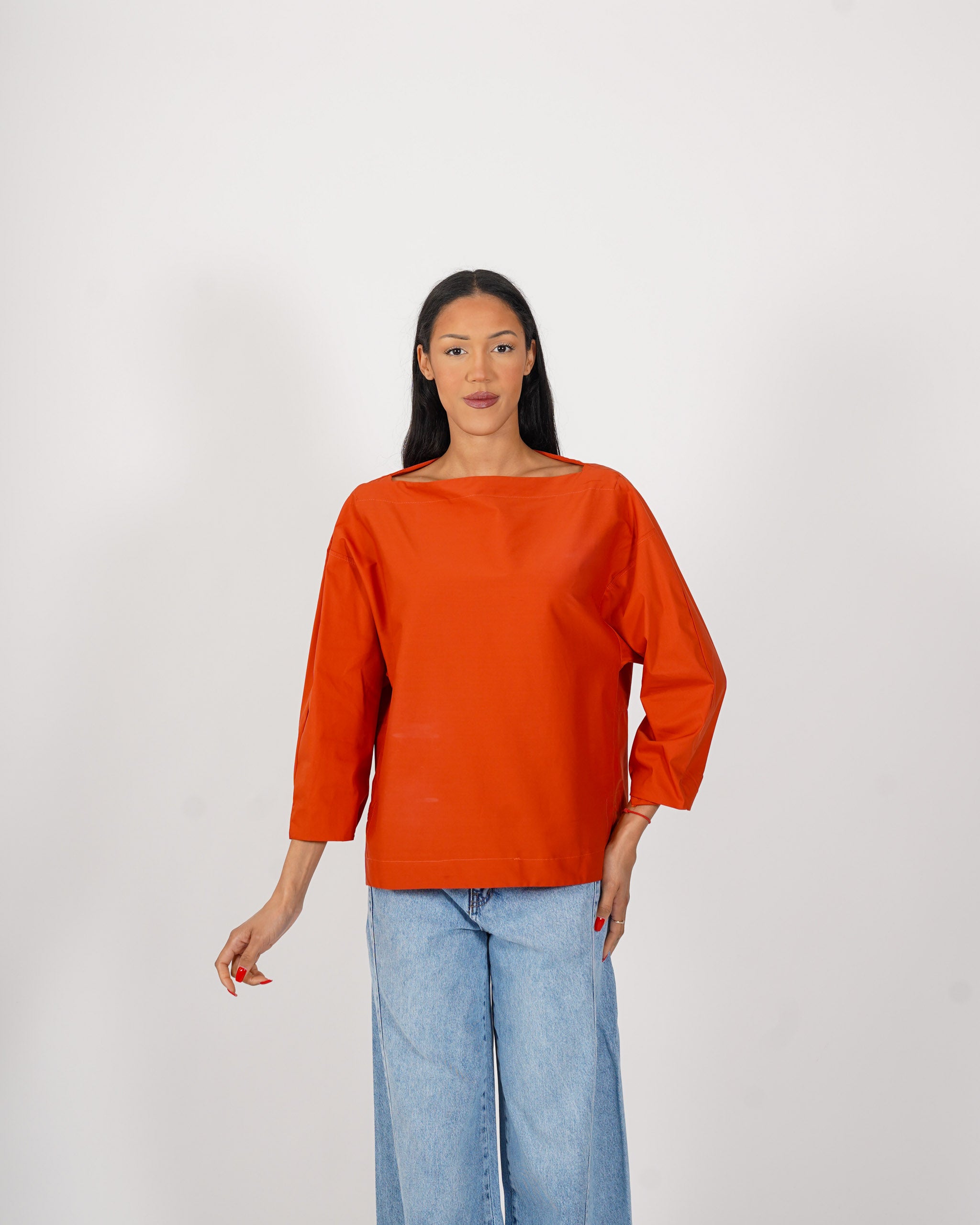 Blusa manica lunga in cotone - Beppa