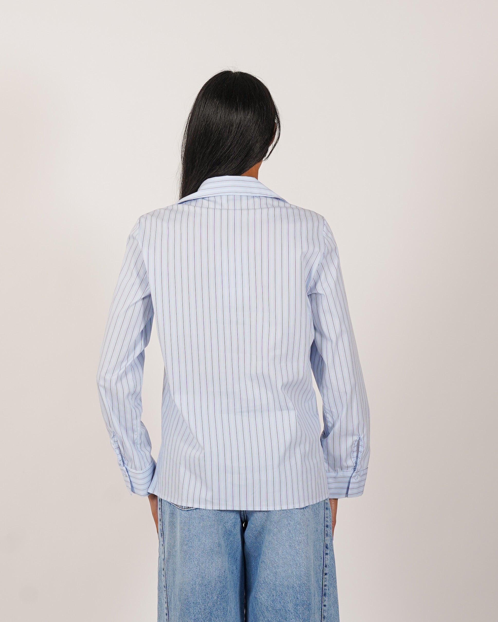 Camicia rigata manica lunga regular fit - Selenia